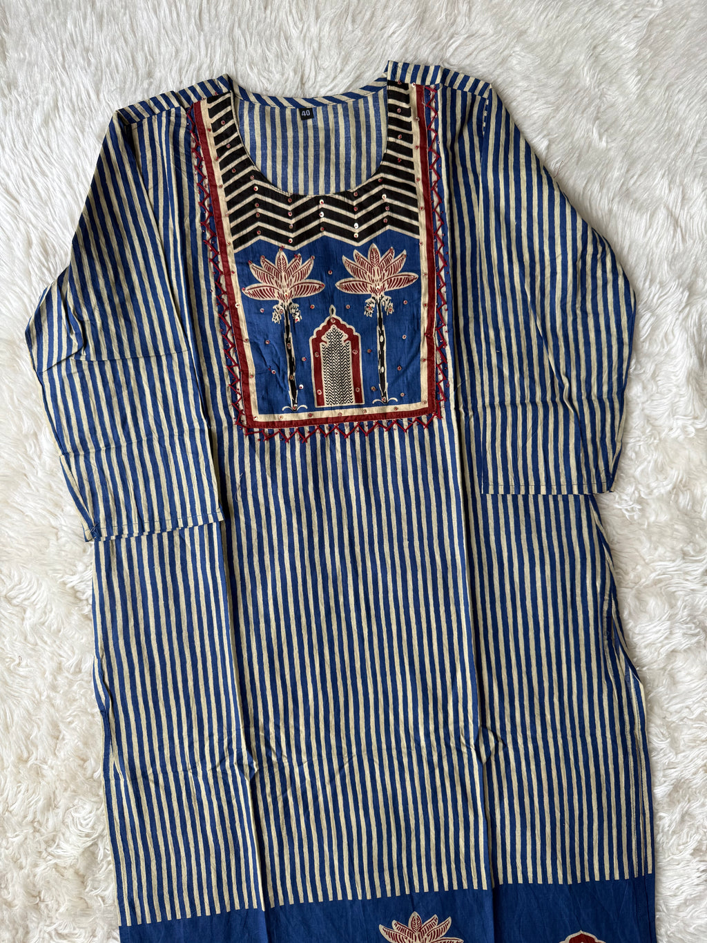 Pure Cotton Kurti Pant Dupatta Set