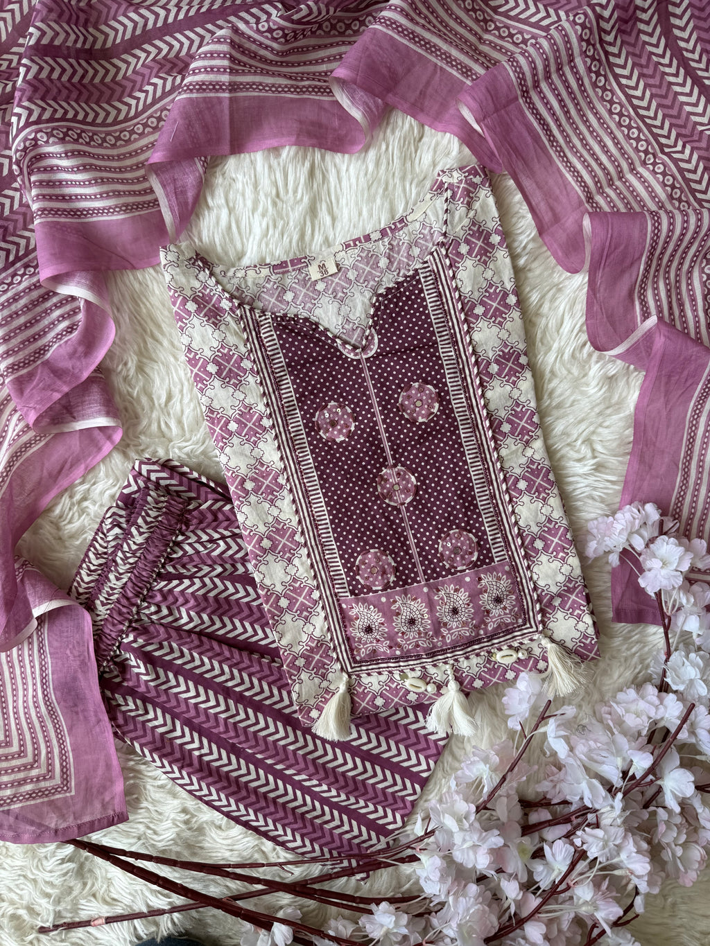 Premium Cotton Kurti Pant Dupatta Set