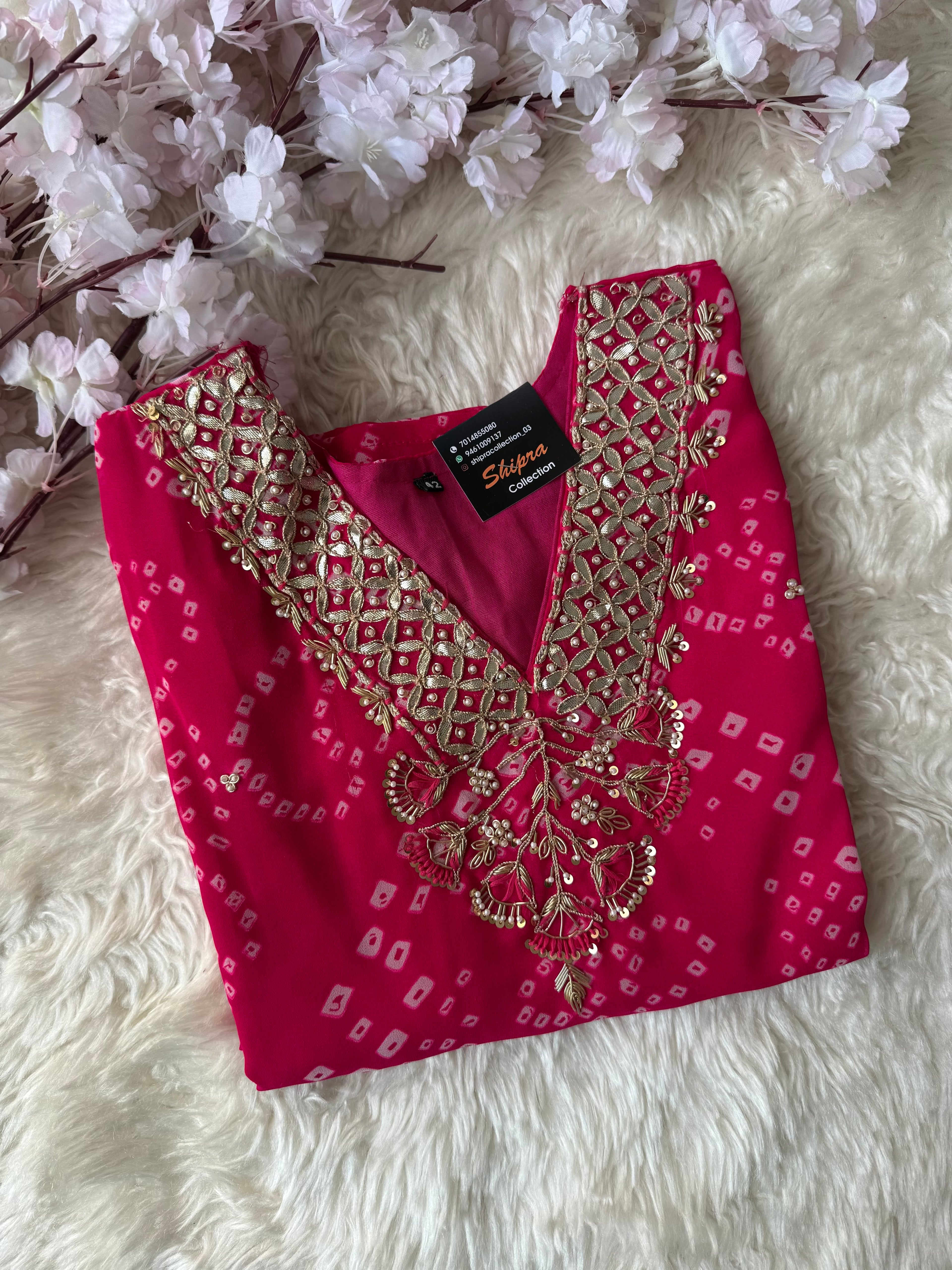 Georgette Lehariya kurti