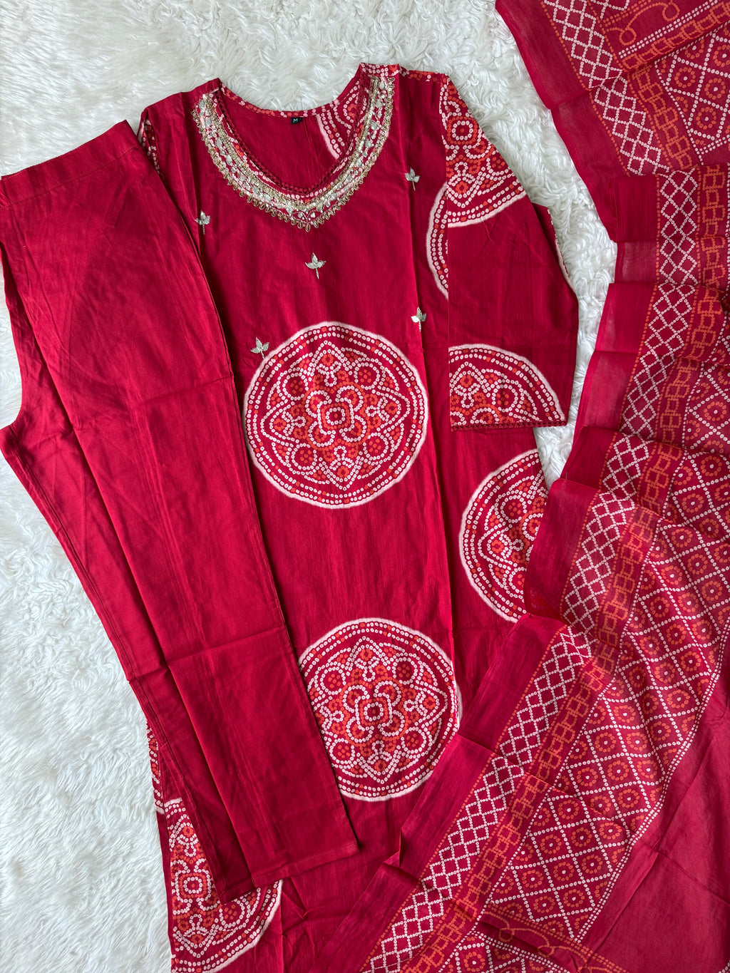 Premium Cotton Kurti Pant Dupatta Set