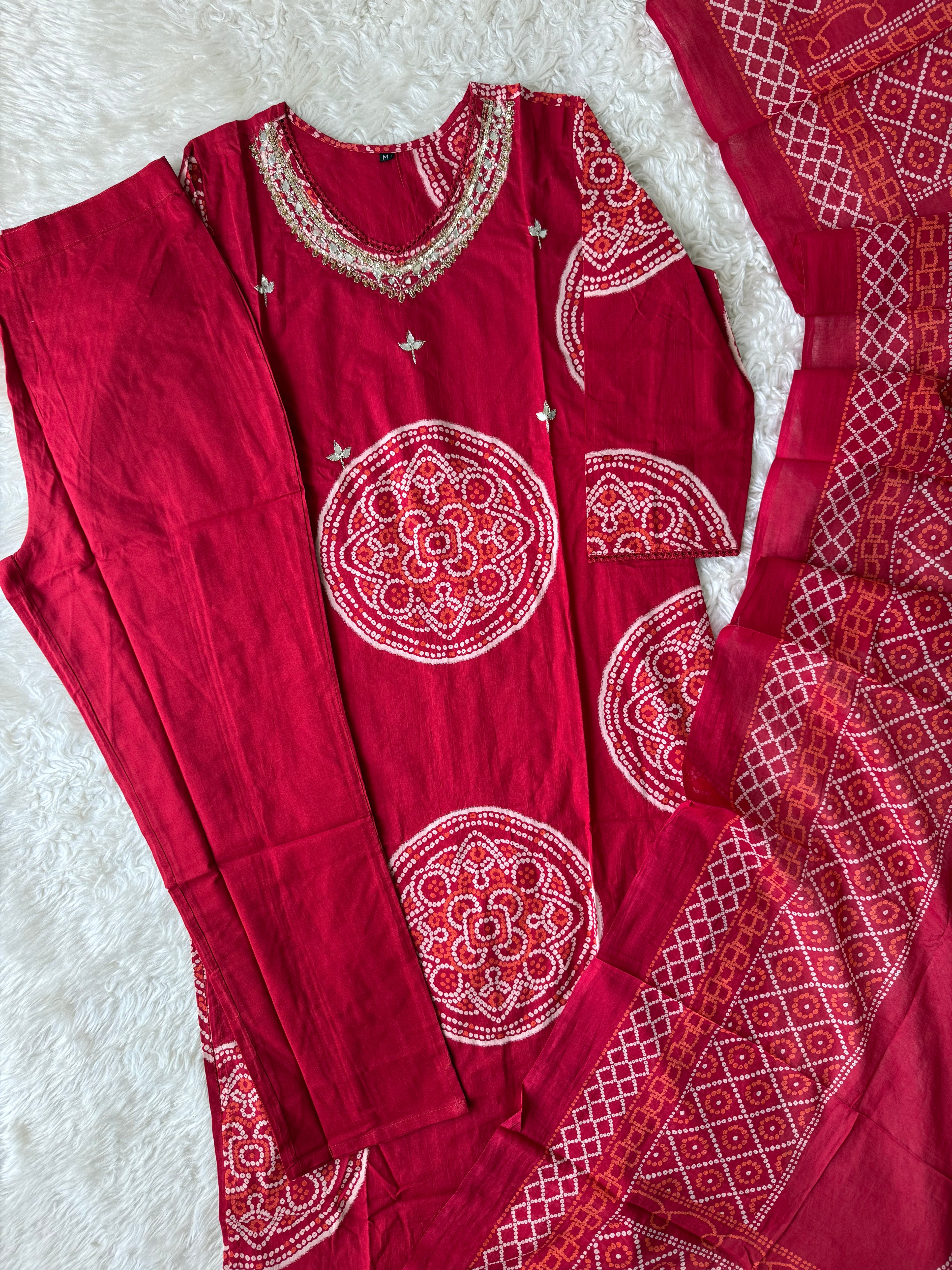 Premium Cotton Kurti Pant Dupatta Set
