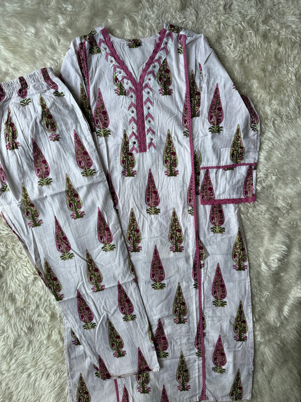 Cotton Kurti Pant Set