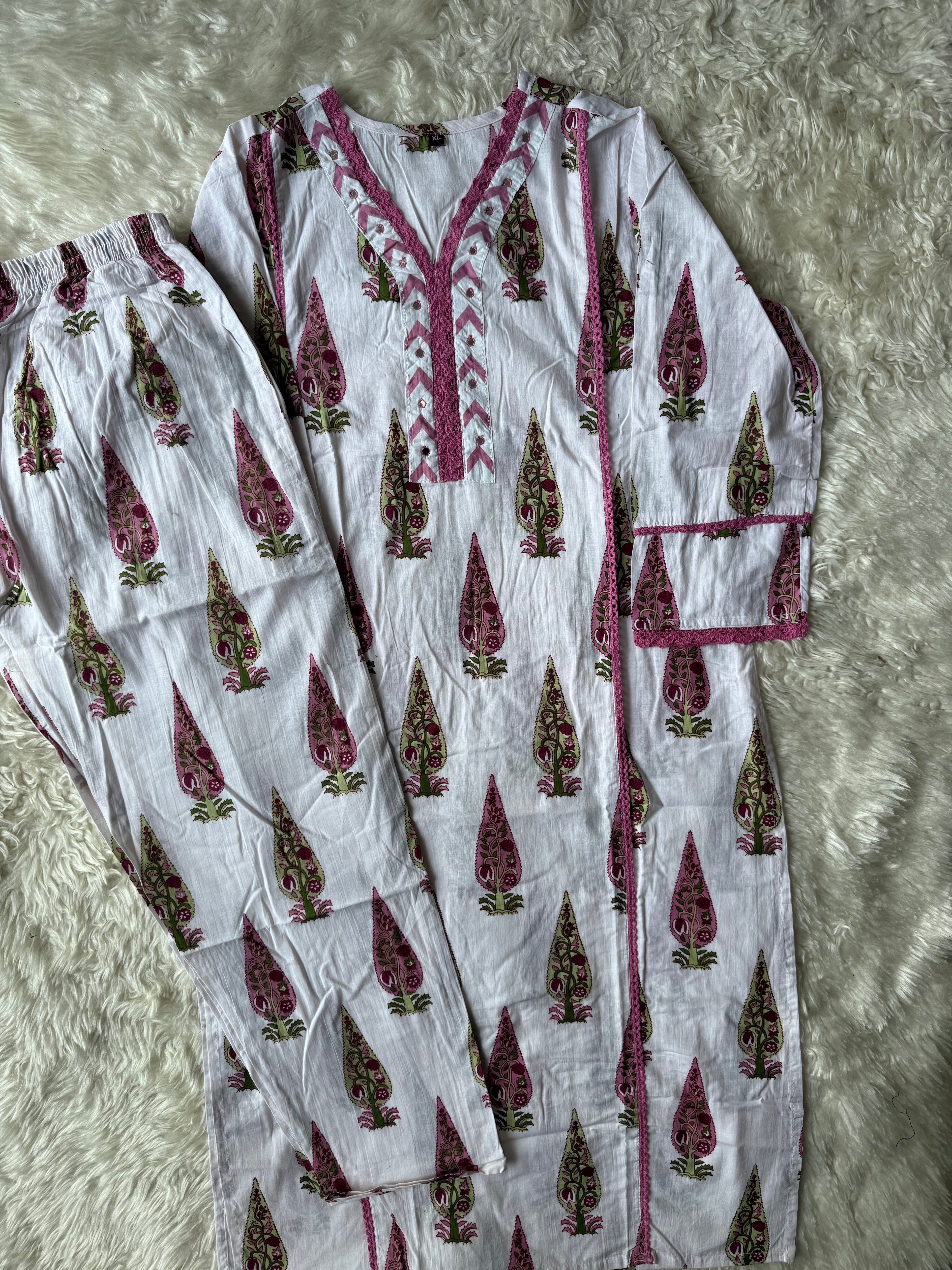 Cotton Kurti Pant Set