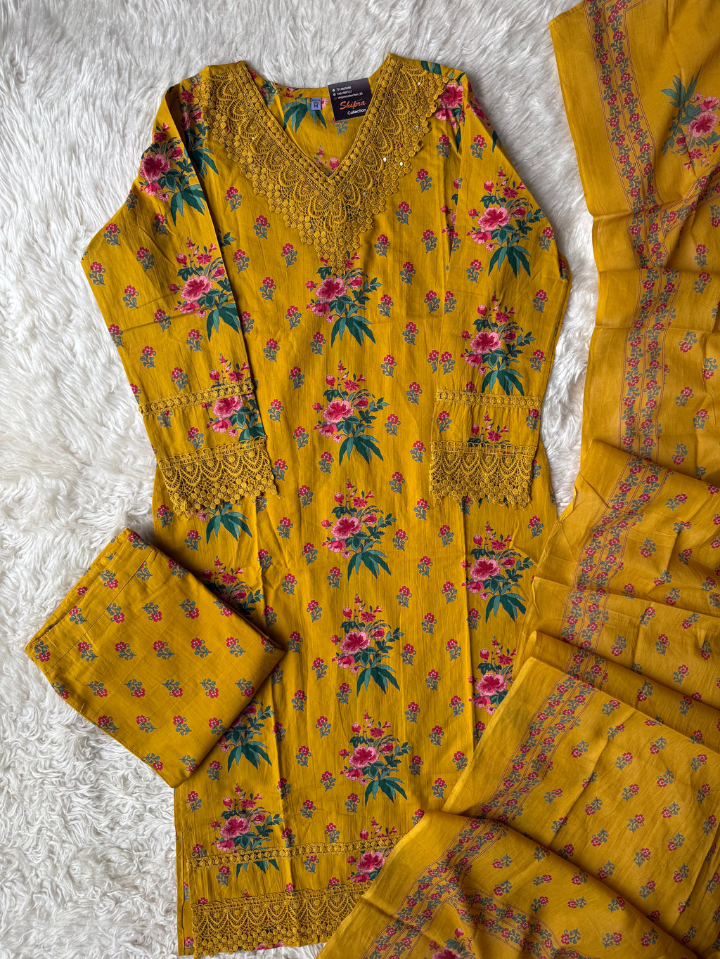 Premium Cotton Kurti Pant Dupatta Set