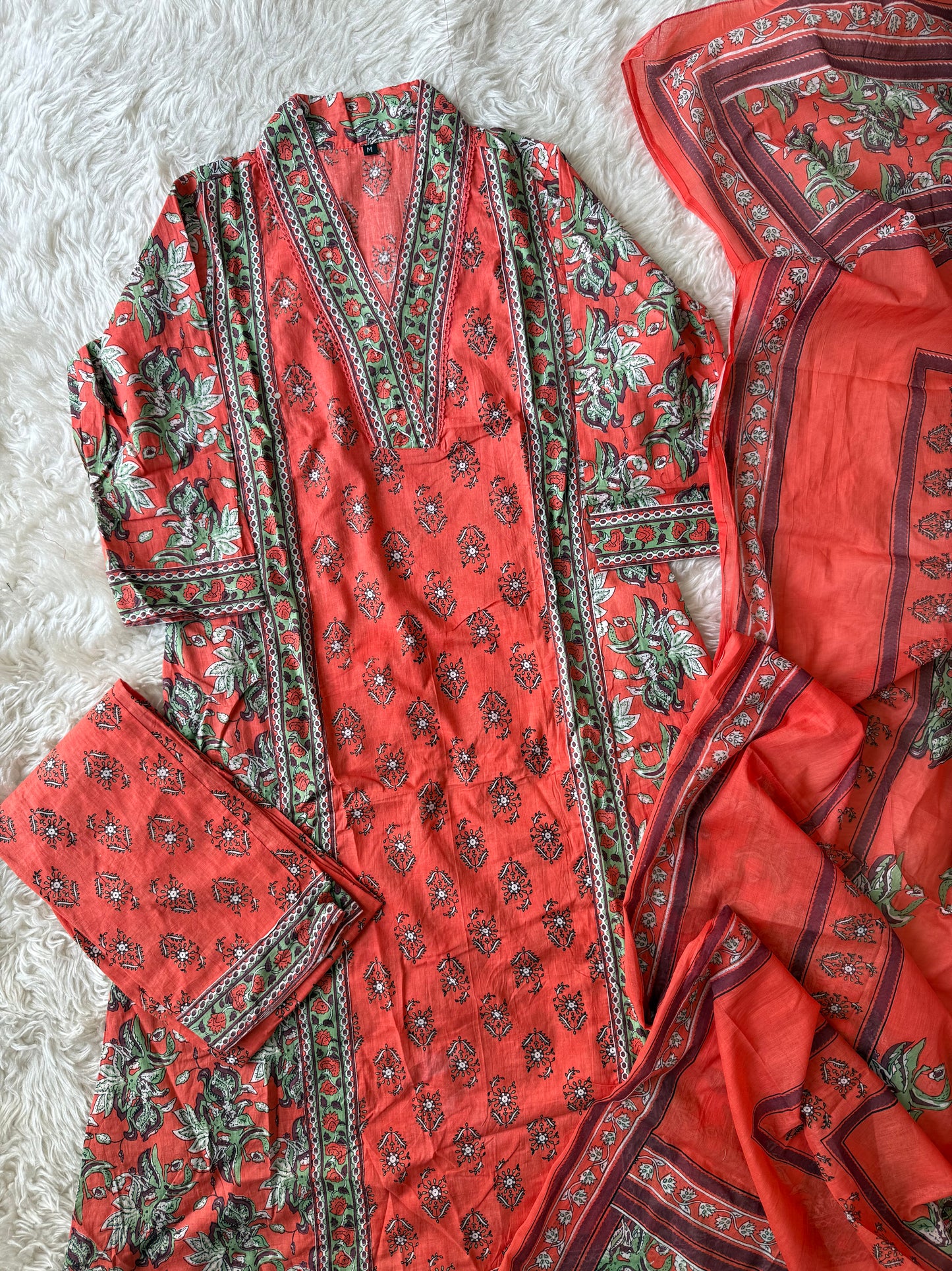 Budget Friendly Flare Kurti Pant Dupatta Set