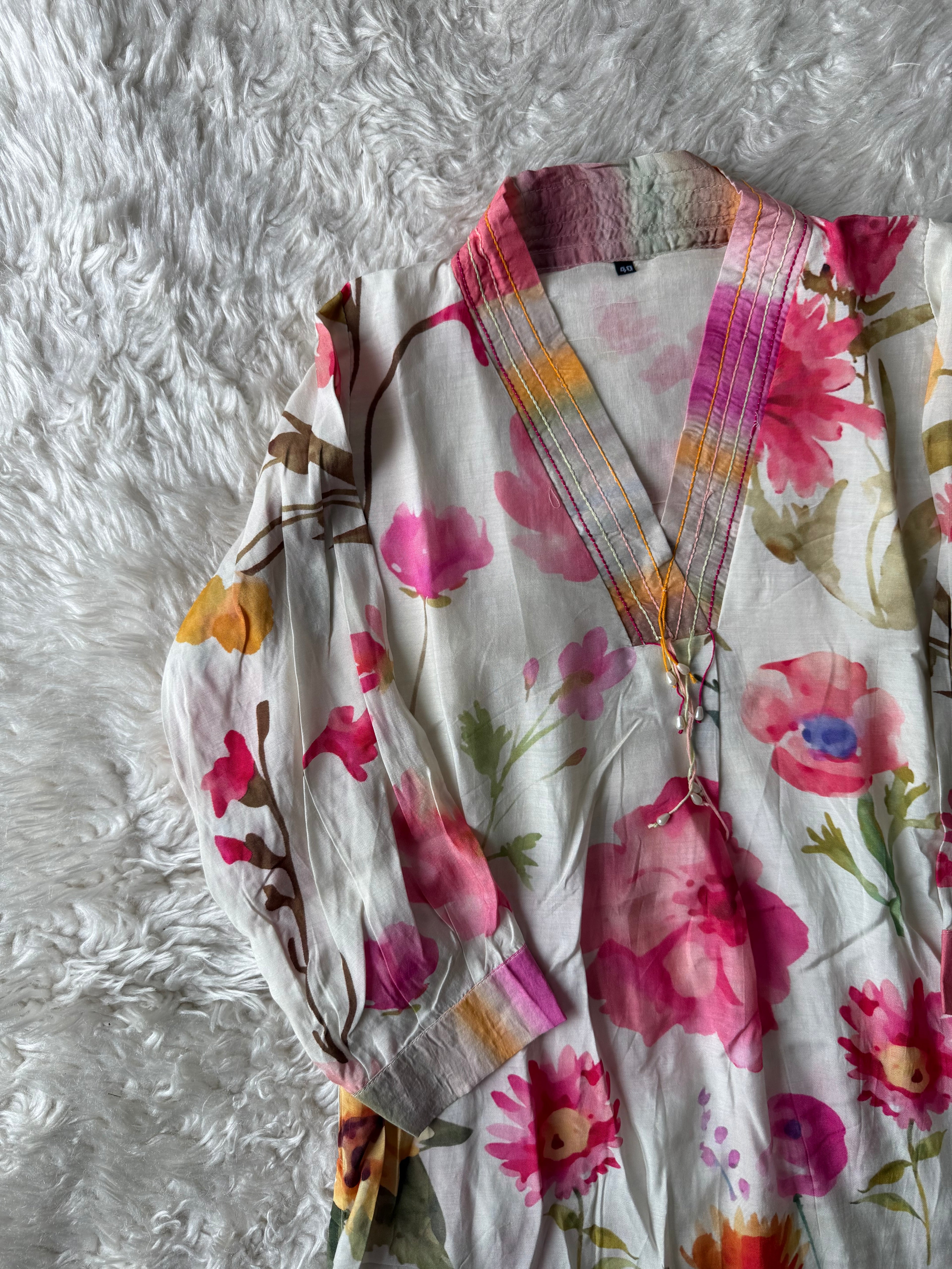 Premium Muslin Silk Kurti Pant Set