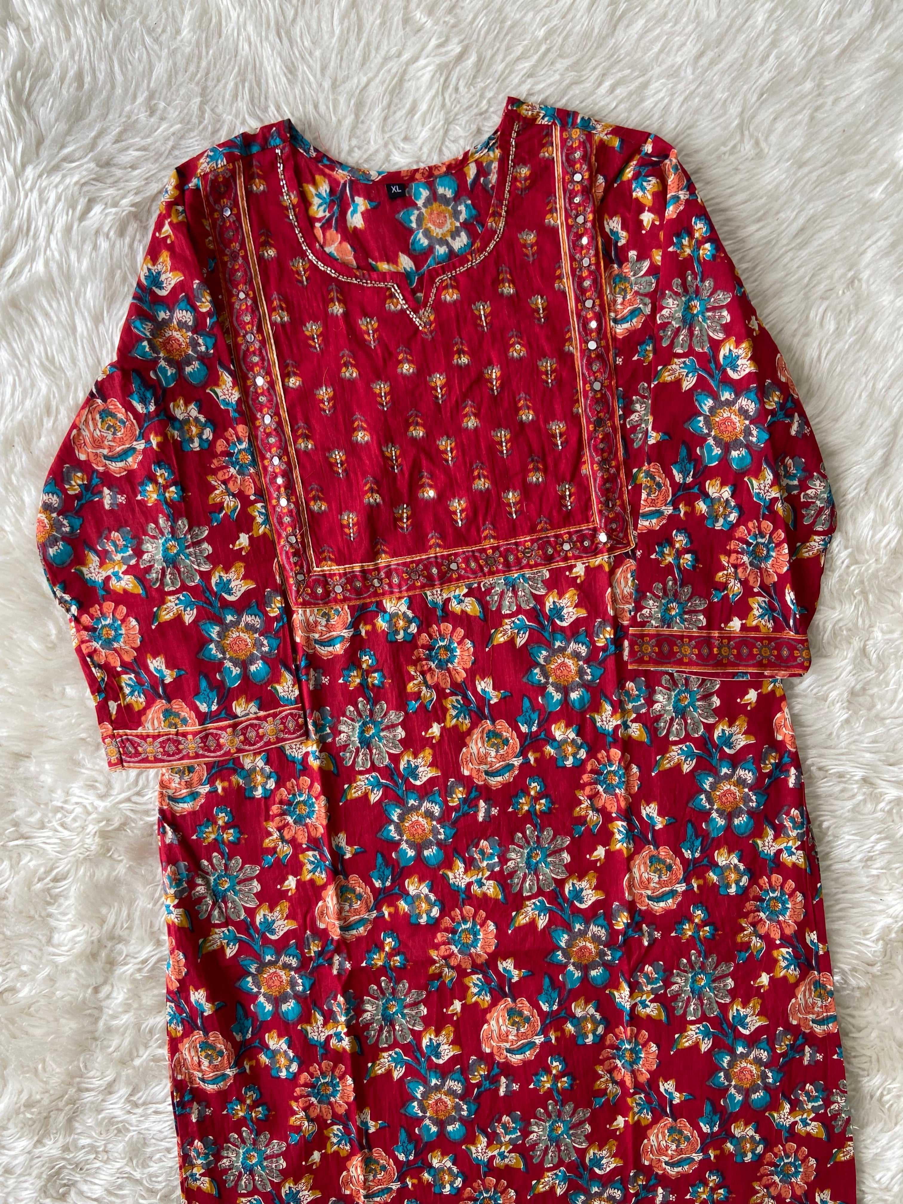 Budget Friendly Kurti Pant Dupatta Set