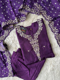 “Plus Size” Russian Silk Kurti Plazo Dupatta Set
