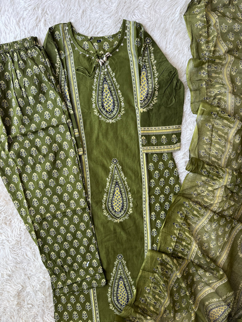 Budget Friendly Kurti Pant Dupatta Set
