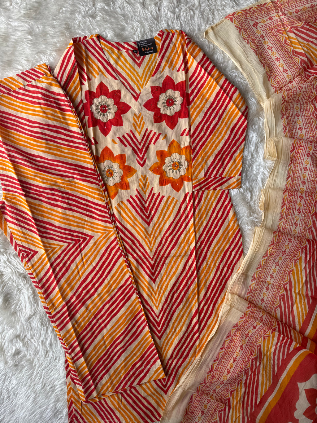 Premium Cotton Kurti Pant Dupatta Set