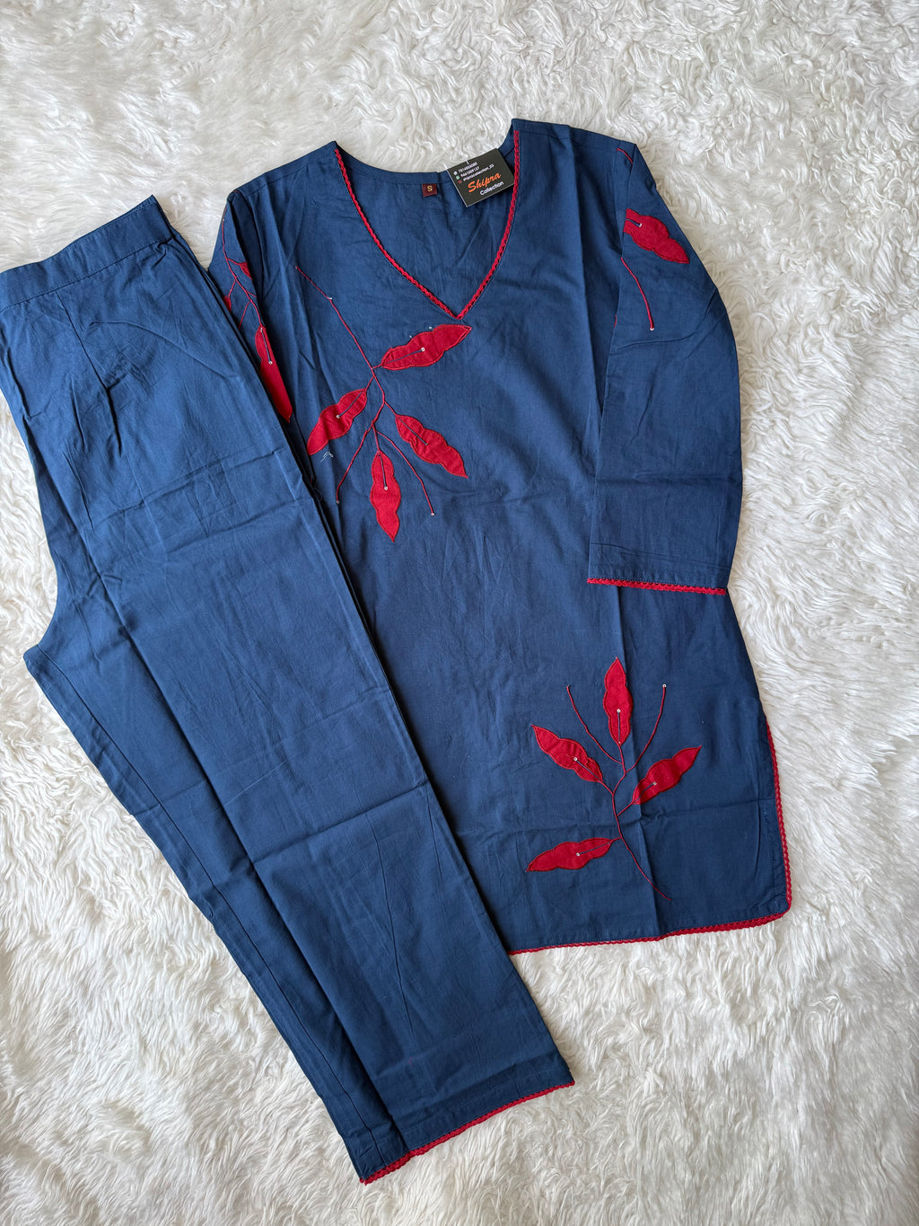 Breathable Cotton Aplique Work Co-ord Set