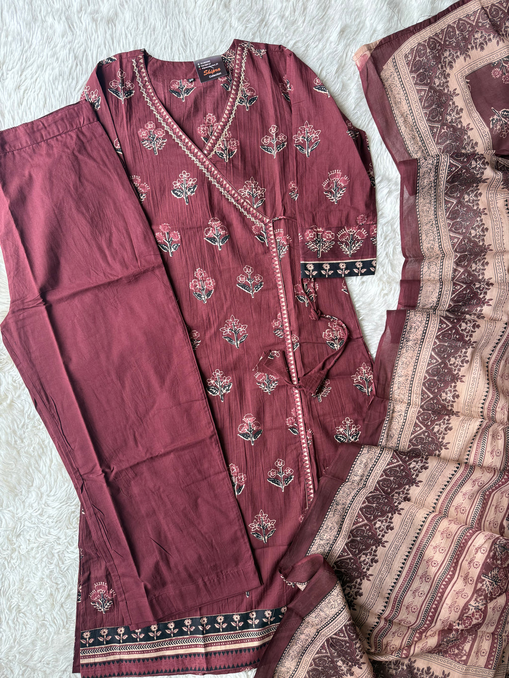 Premium Cotton Kurti Pant Dupatta Set