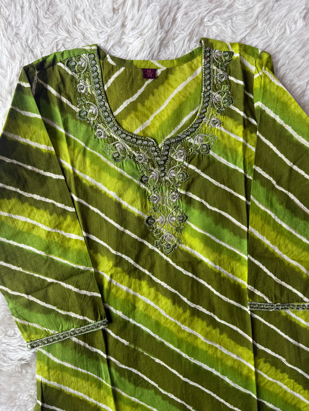 Pure Cotton Lehariya Set