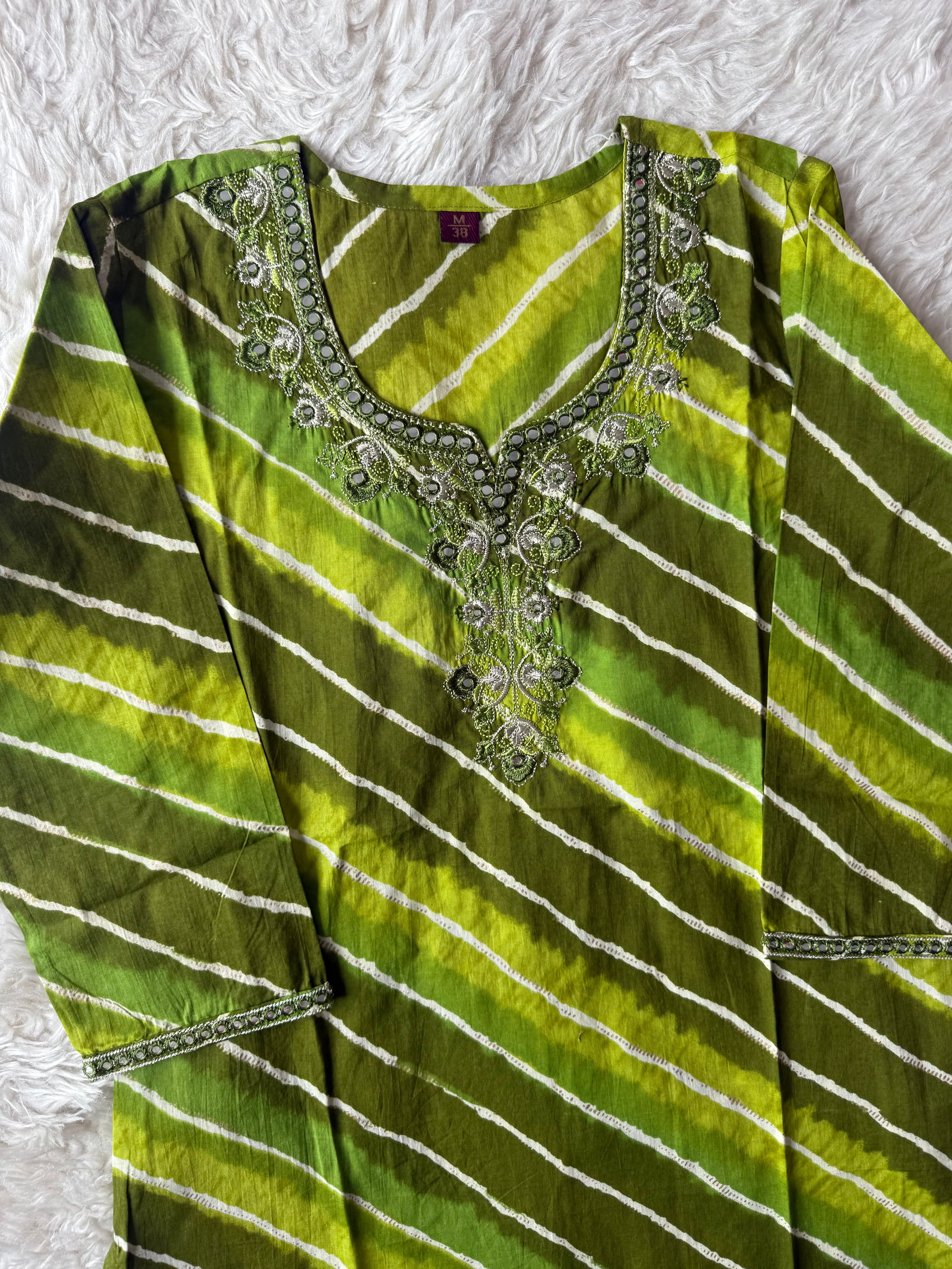 Pure Cotton Lehariya Set
