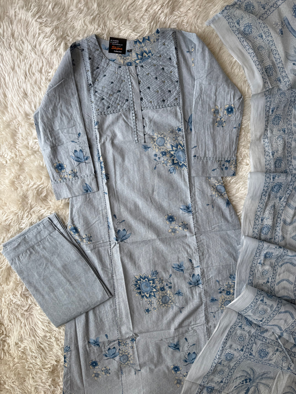 Premium Cotton Kurti Pant Dupatta Set