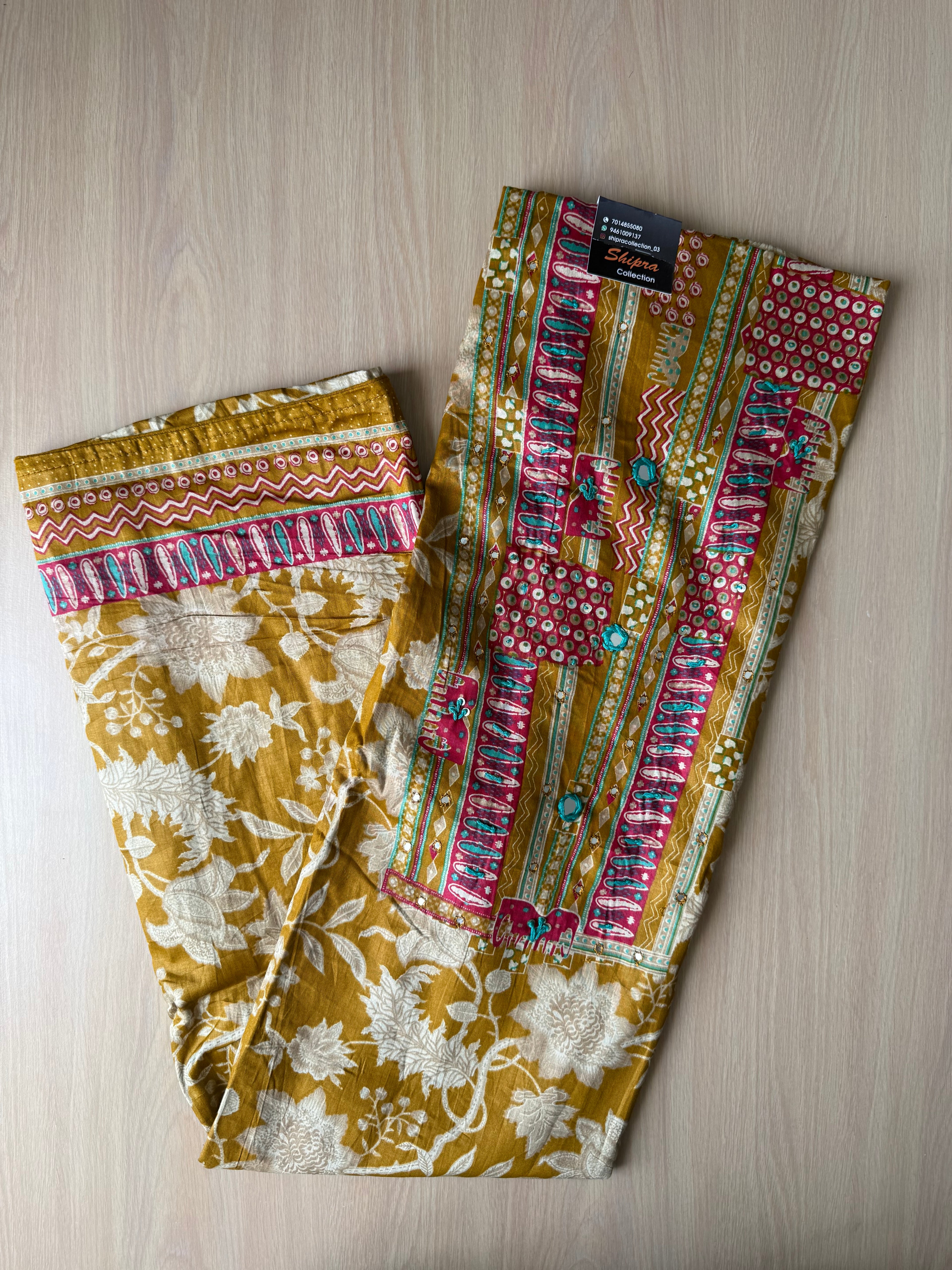 Premium Cotton Unstitched Set