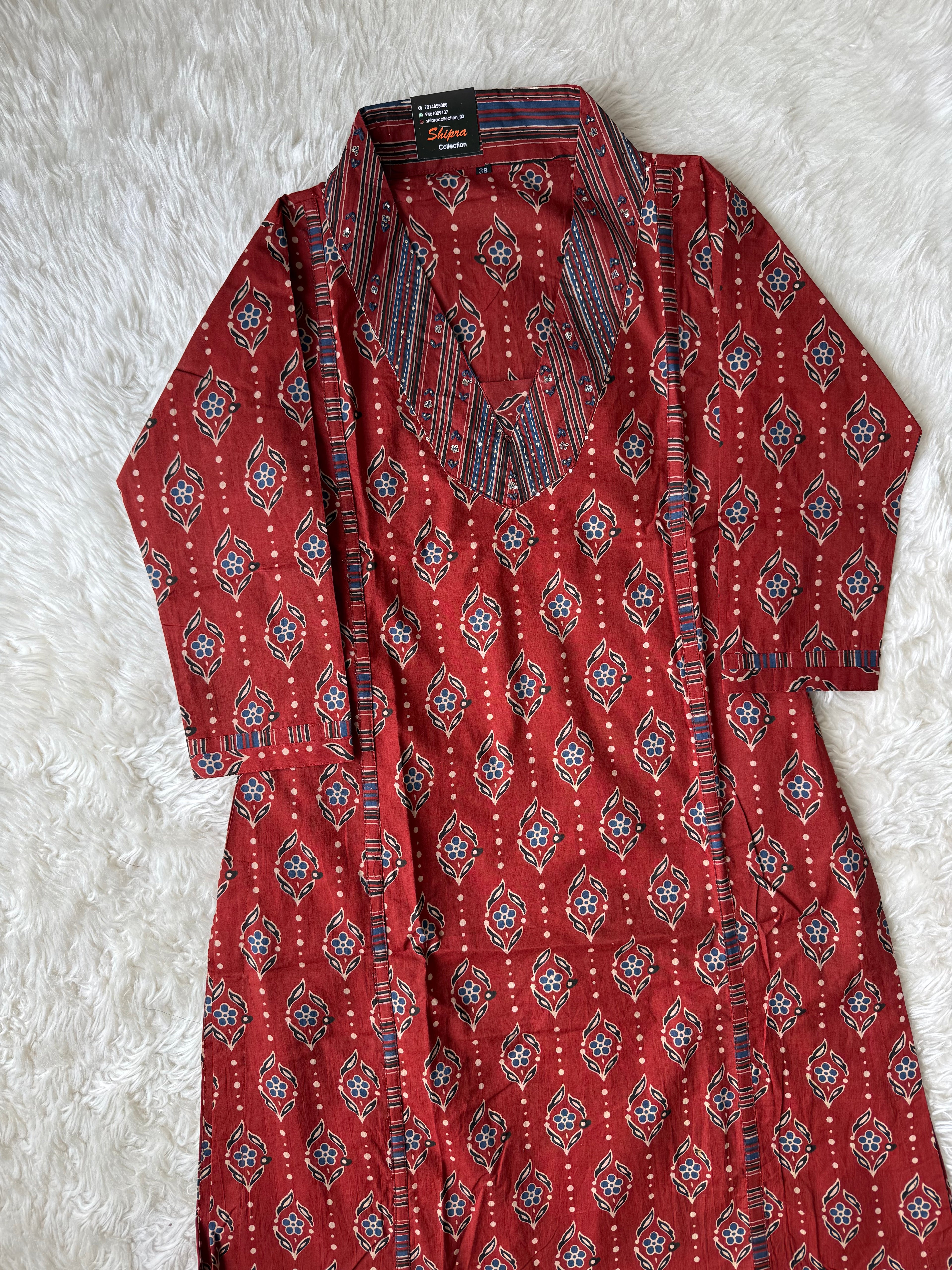 Premium Cotton Kurti Pant Dupatta Set