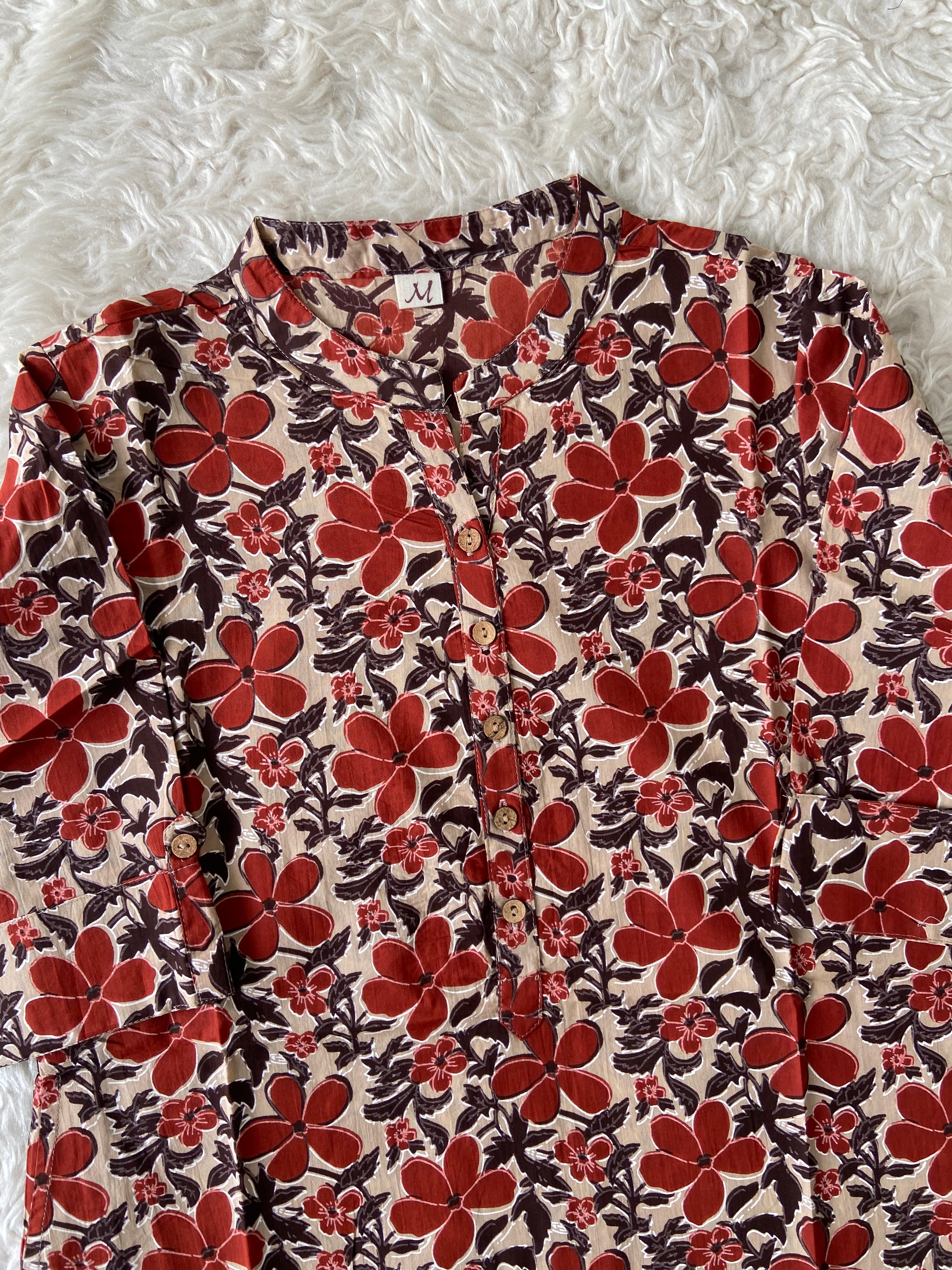Premium Cotton Elbow Sleeves Kurti