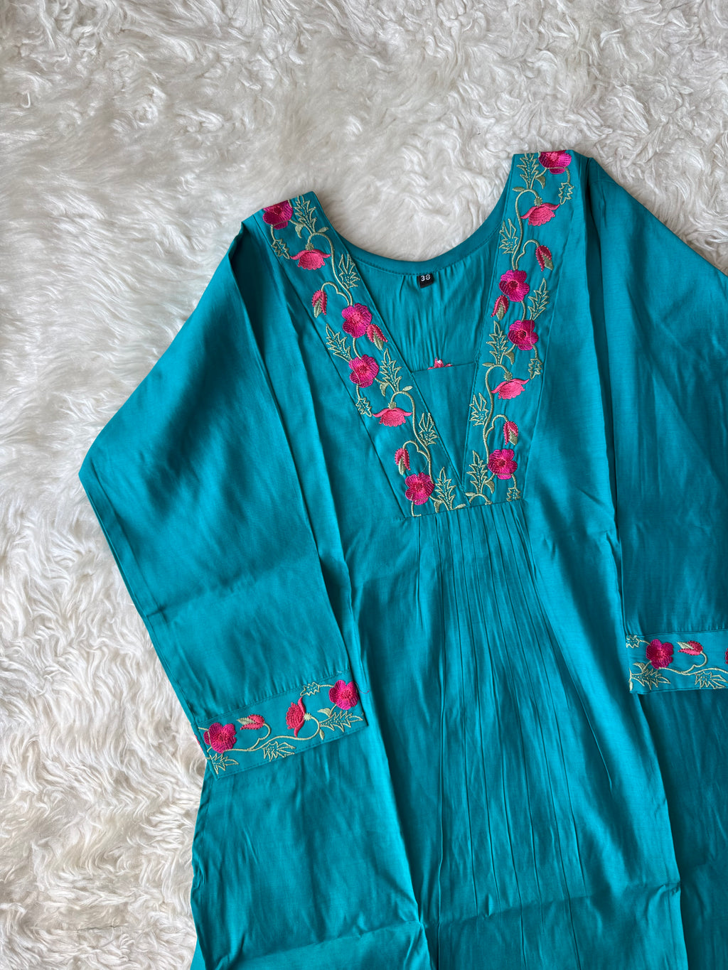 Pure Muslin Silk Kurti Plazo Set