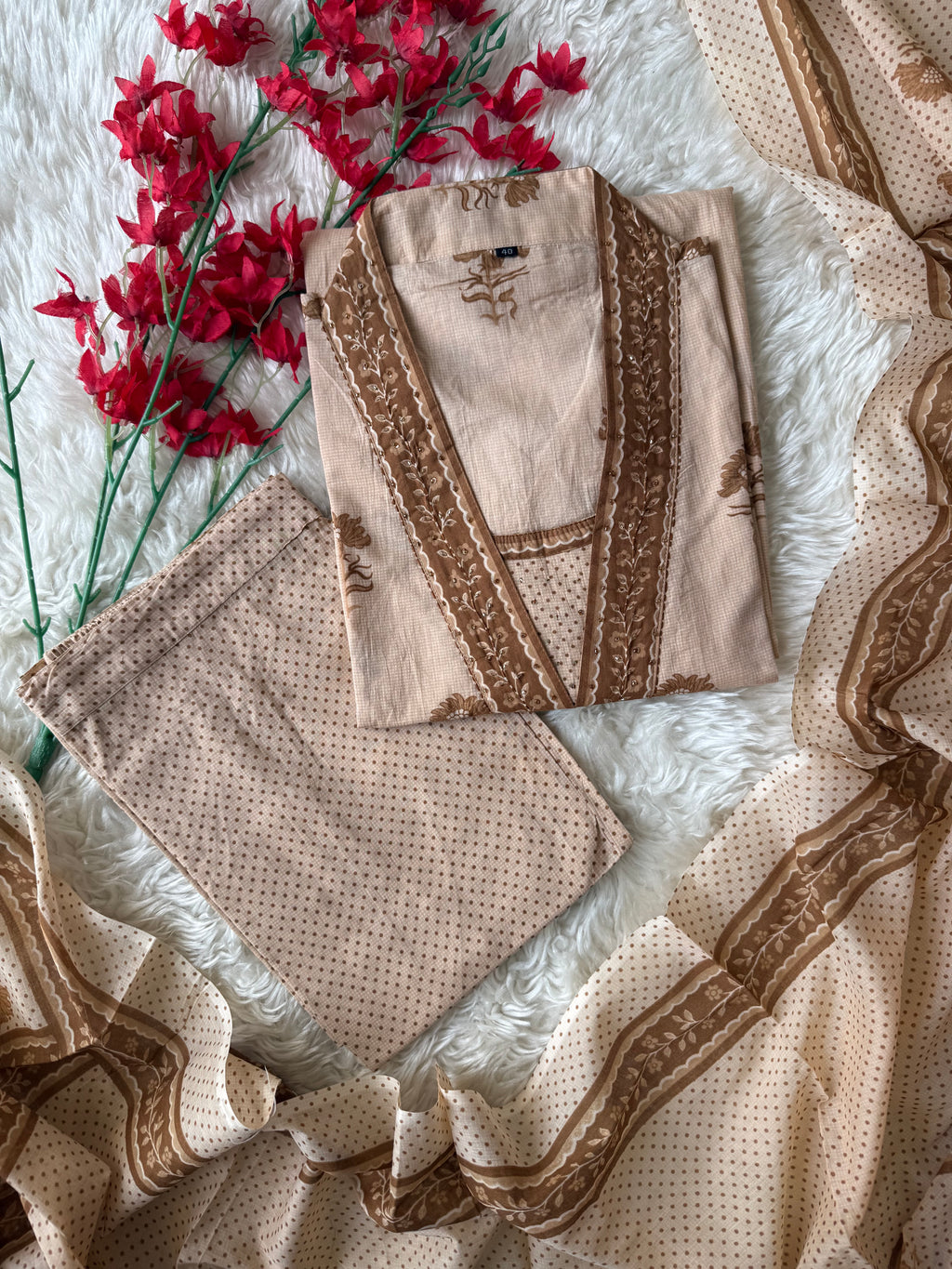 Premium Cotton Kurti Pant Dupatta Set