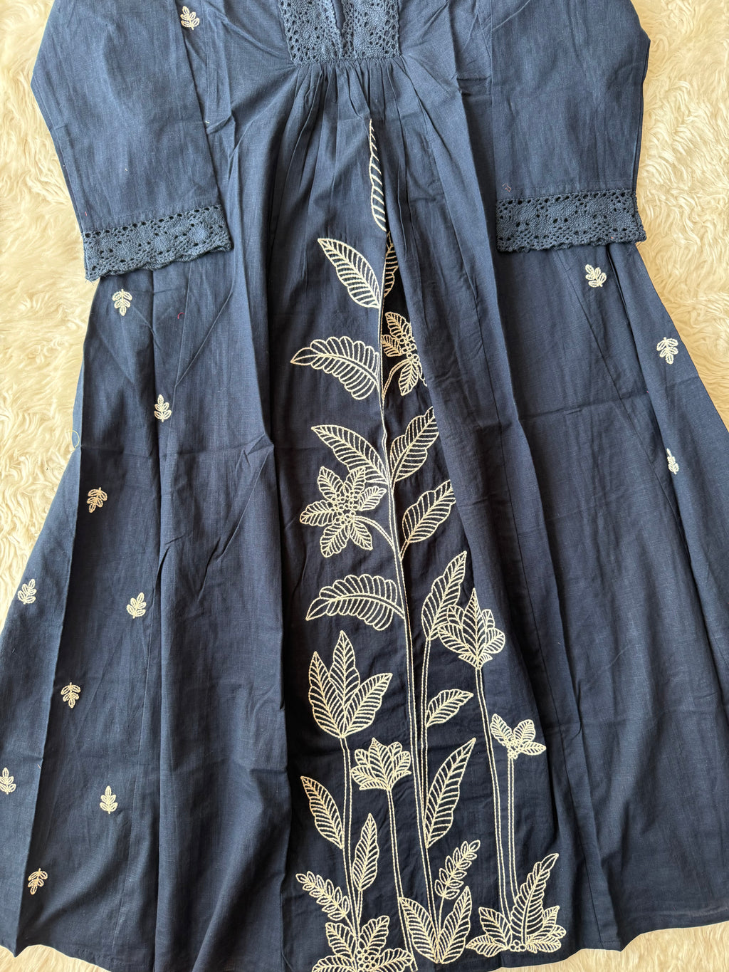 Khadi Cotton Kurti Pant Set