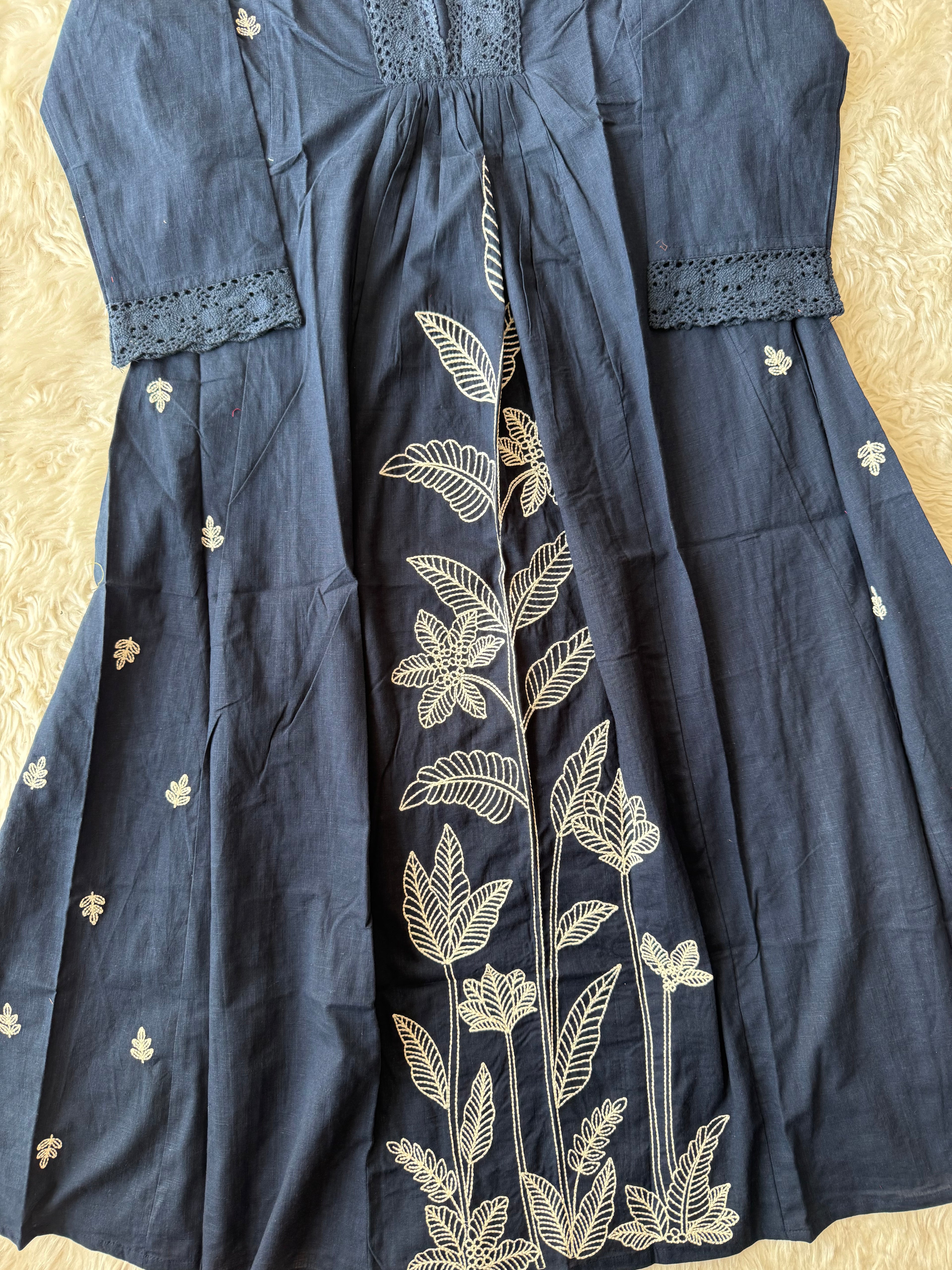 Khadi Cotton Kurti Pant Set