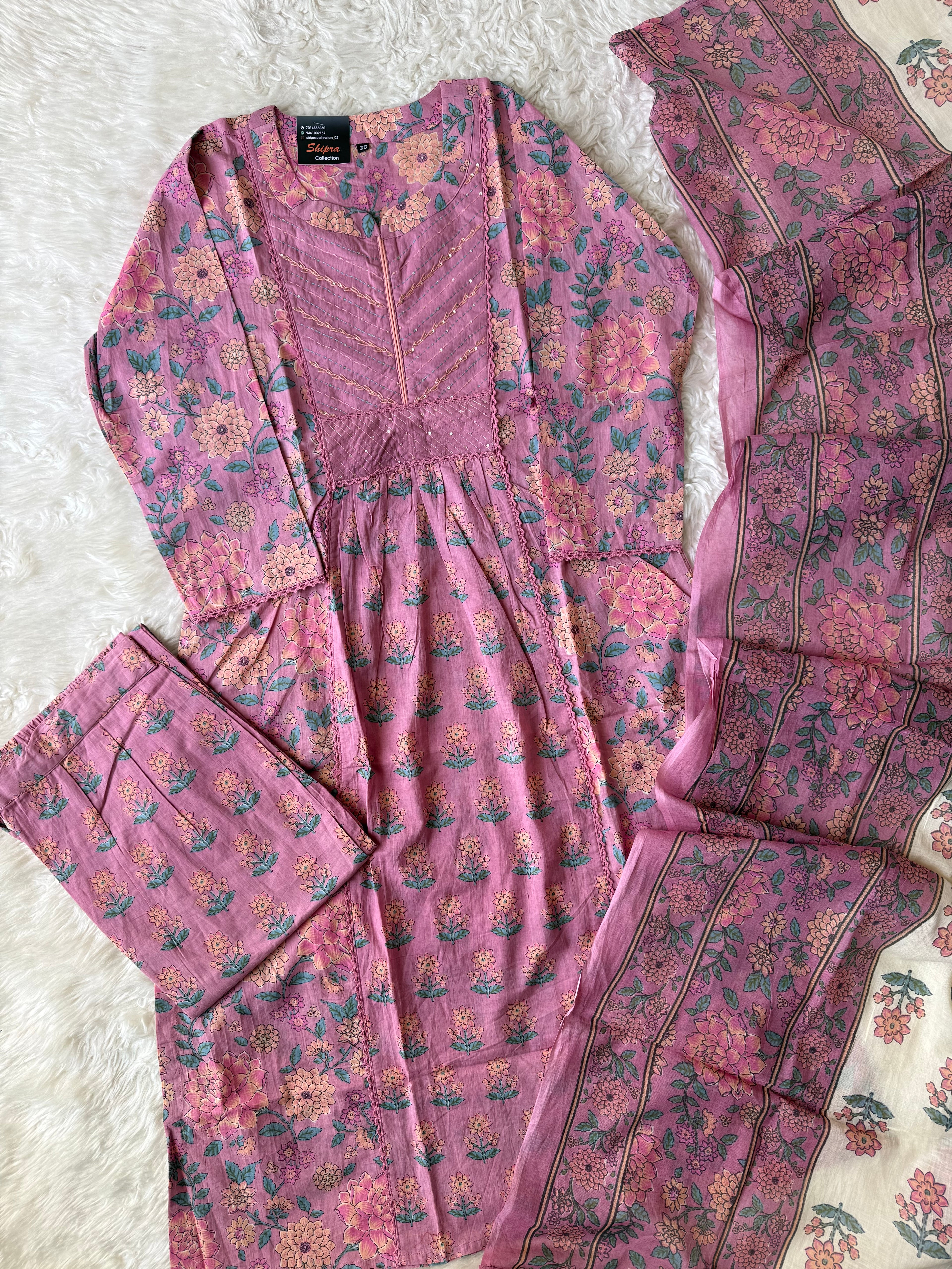 Premium Cotton Kurti Plazo Pant Set