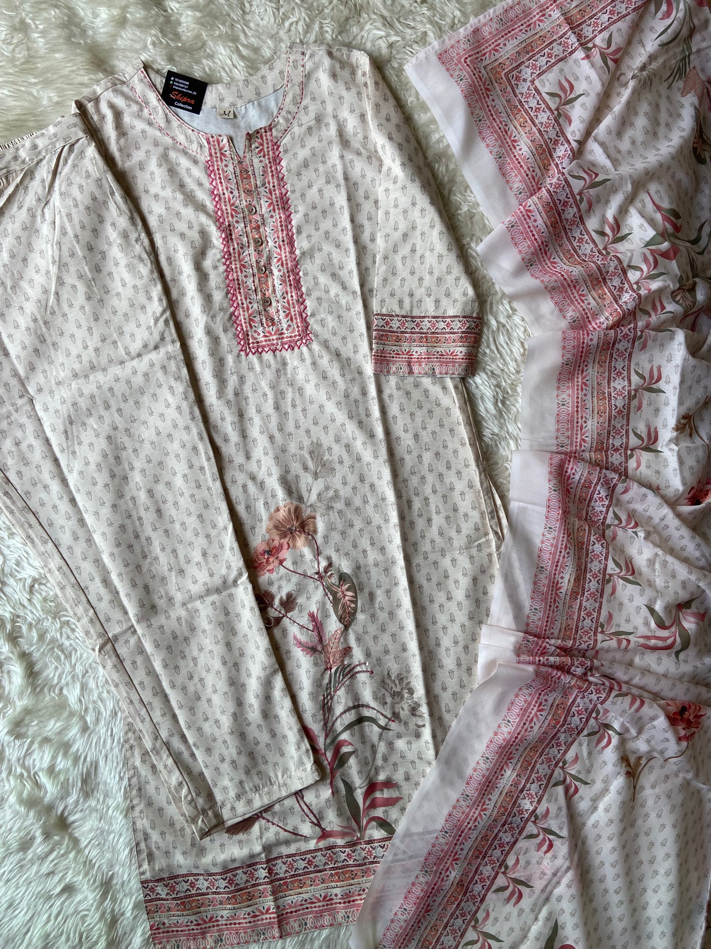 Premium Cotton Kurti Pant Dupatta Set