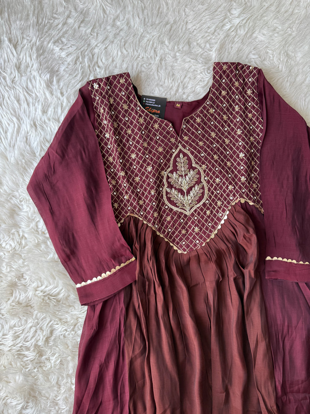 Pure Muslin Silk Kurti Pant Dupatta Set