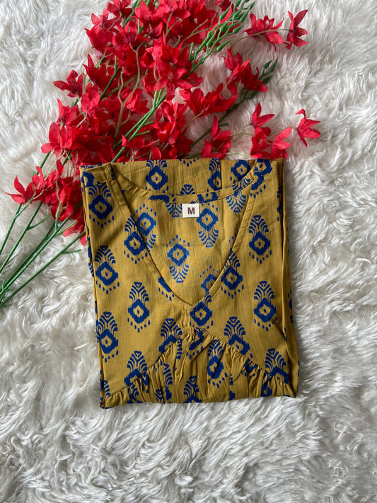 Premium Cotton Peplum Kurti