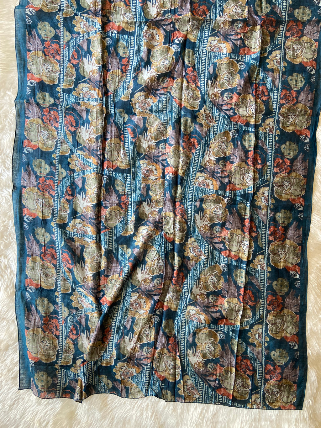 Muslin Silk Kurti Pant Dupatta Set