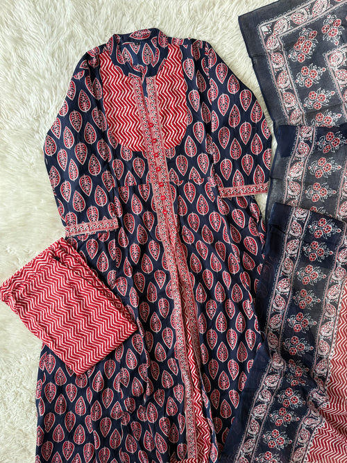 Budget Friendly Kurti Pant Dupatta Set