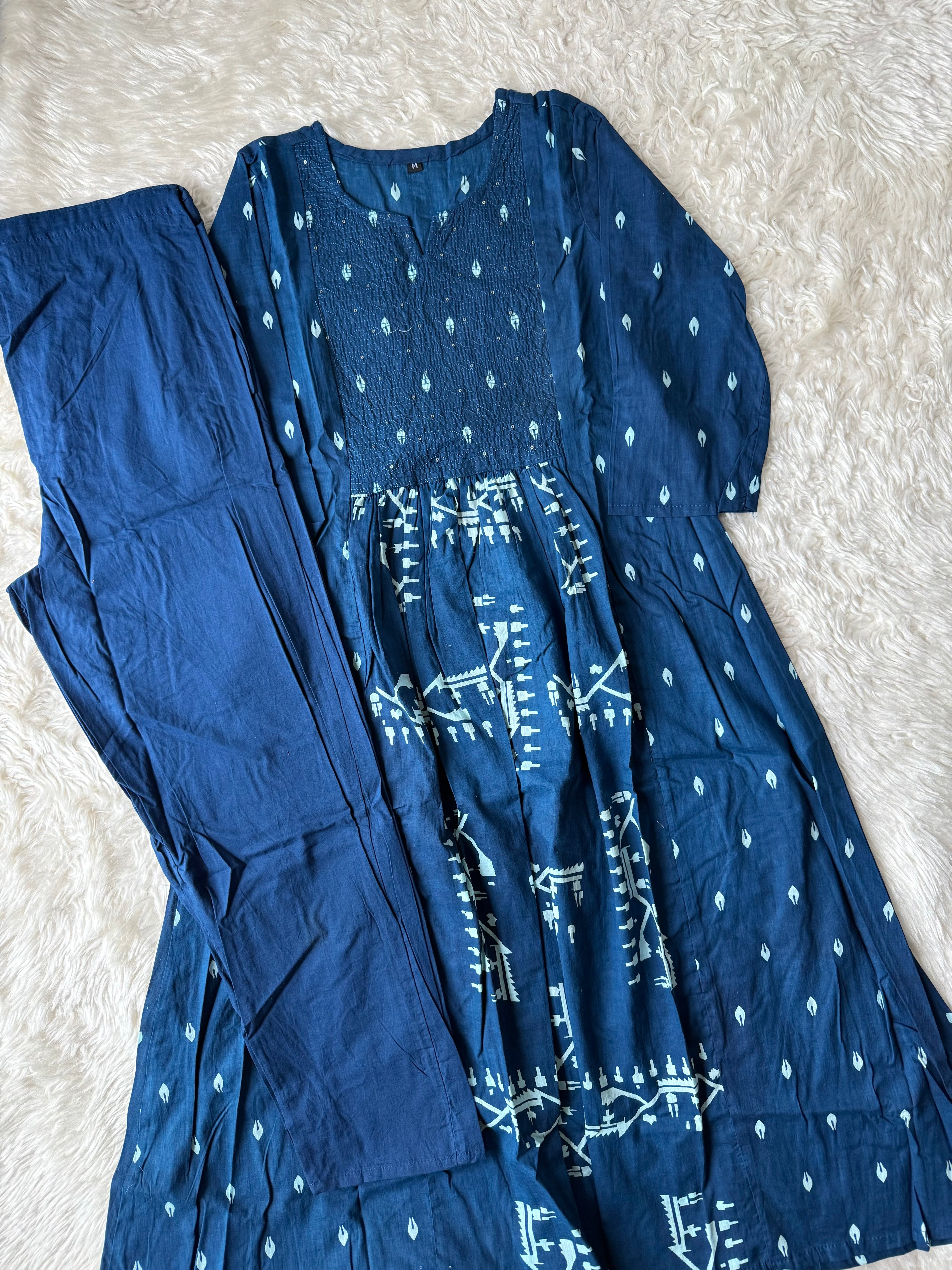 Cotton FLARE Kurti Pant Set