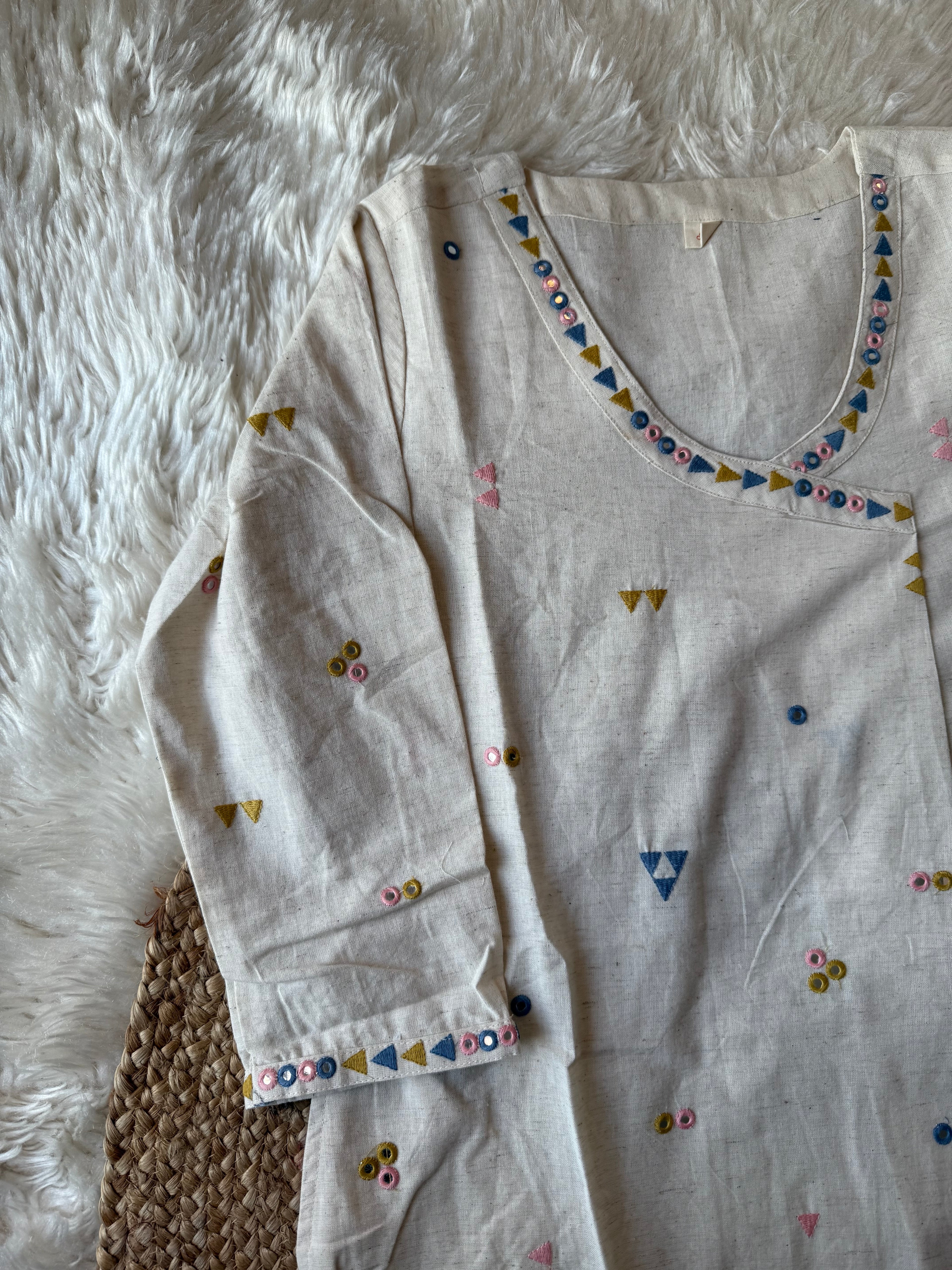 Khadi Cotton Kurti Pant Set