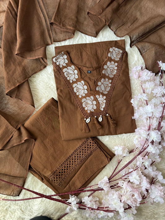 Budget Friendly Kurti Pant Dupatta Set