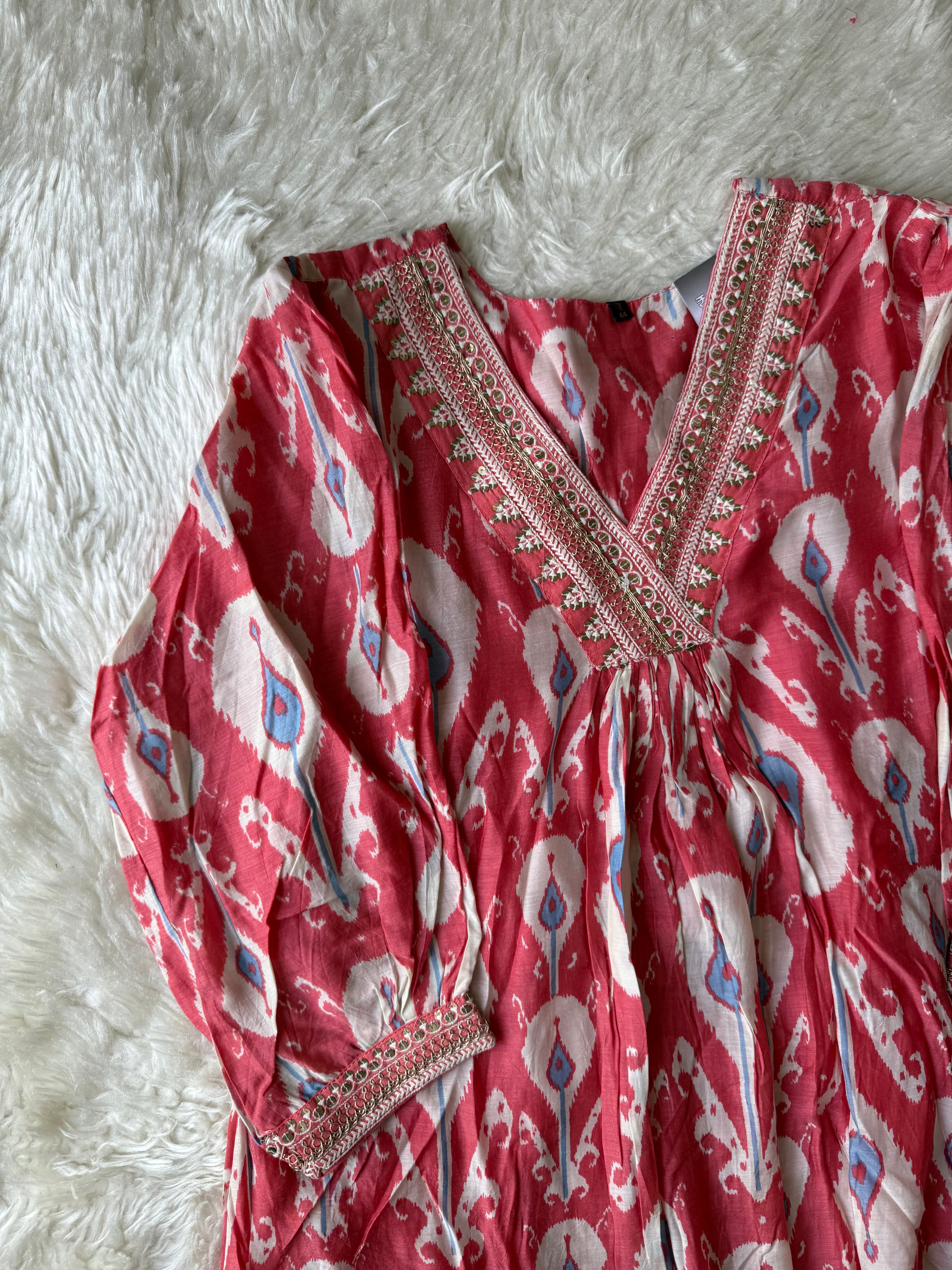 Butter Silk Kurti Pant Dupatta Set