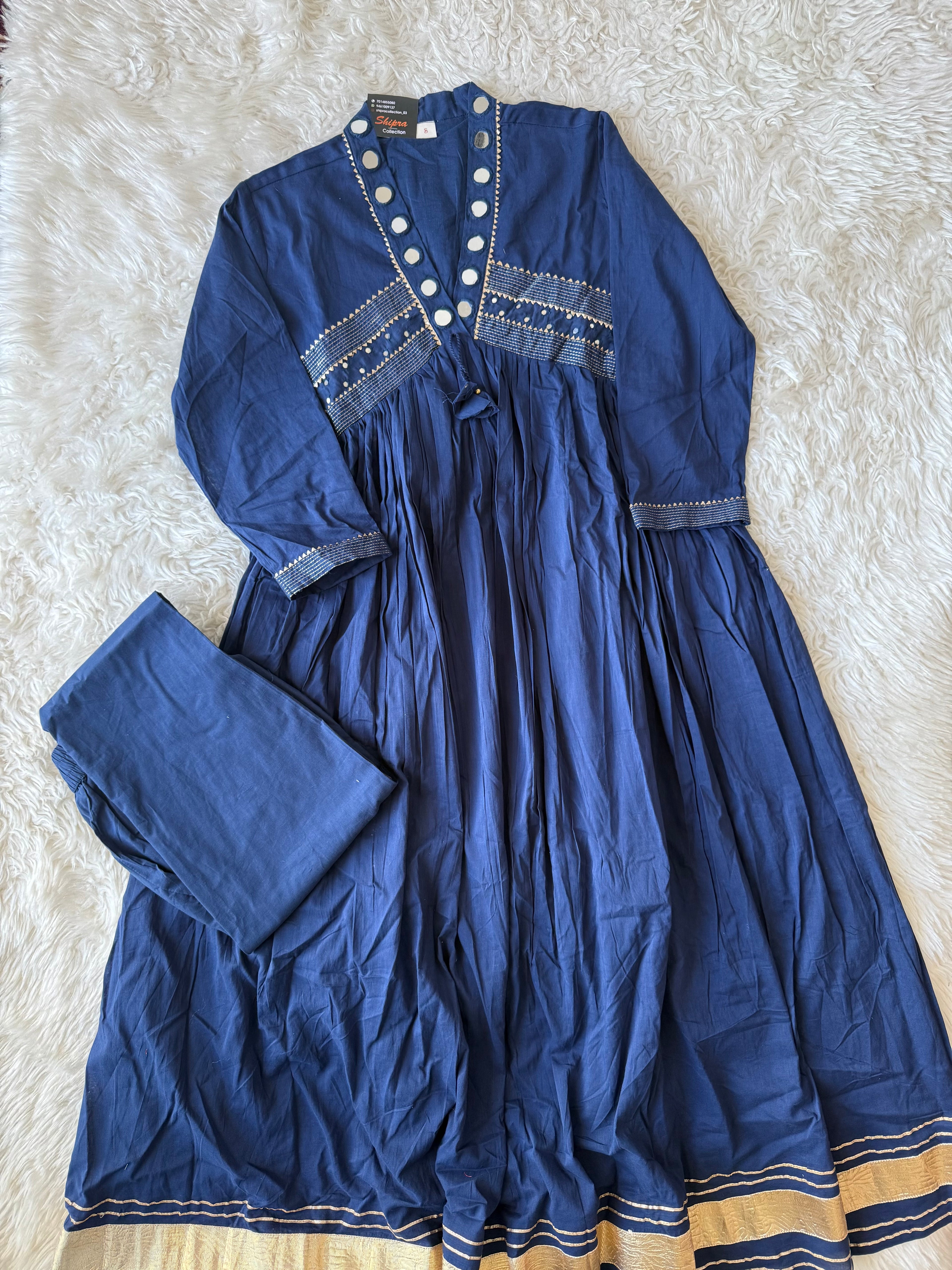Premium Cotton Flare Kurti Pant Set