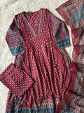 Premium Cotton Kurti plazo Dupatta Set