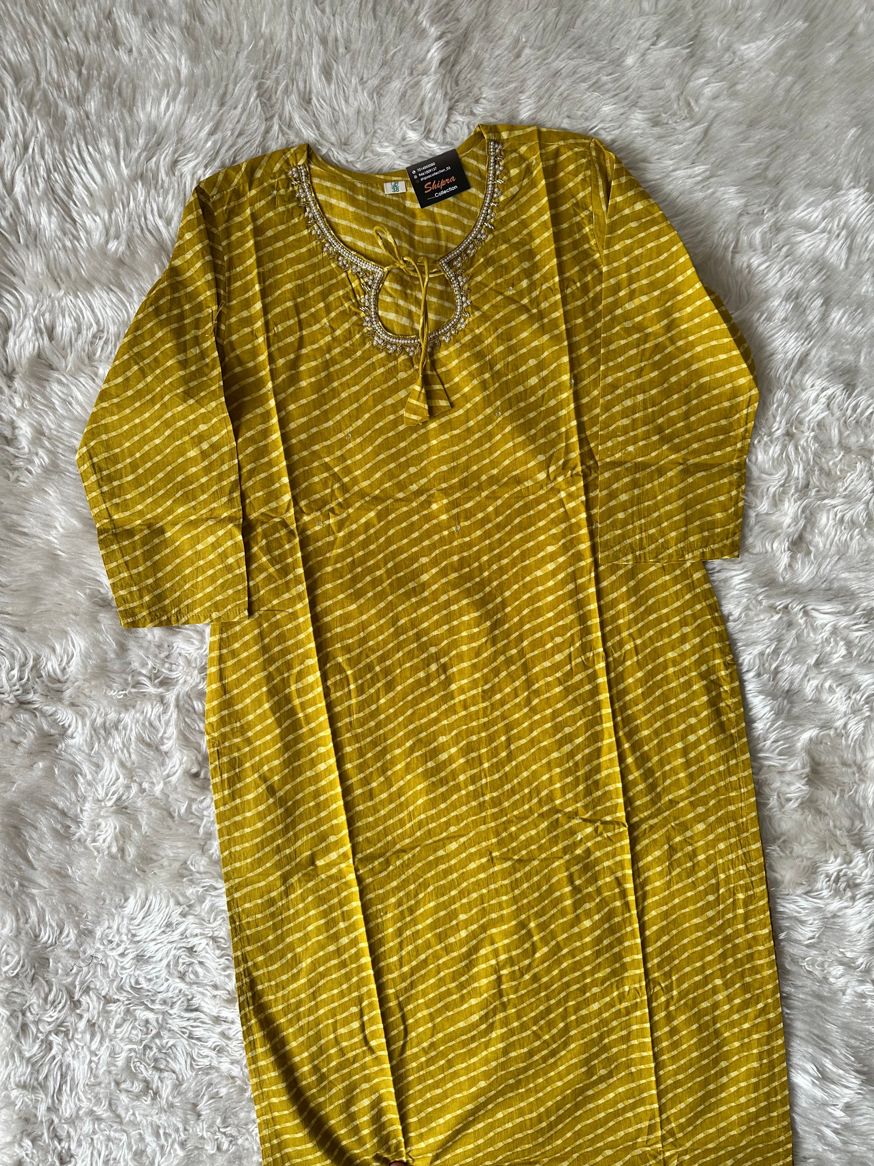 Premium Cotton Kurti Pant Dupatta Set