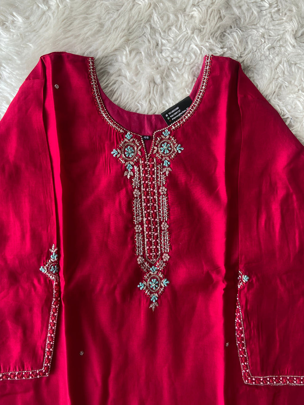 “Plus Size” Roman Silk Kurti Pant Dupatta Set