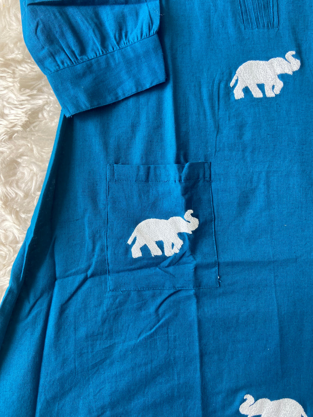 Elephant A-line Kurti Plazo Set