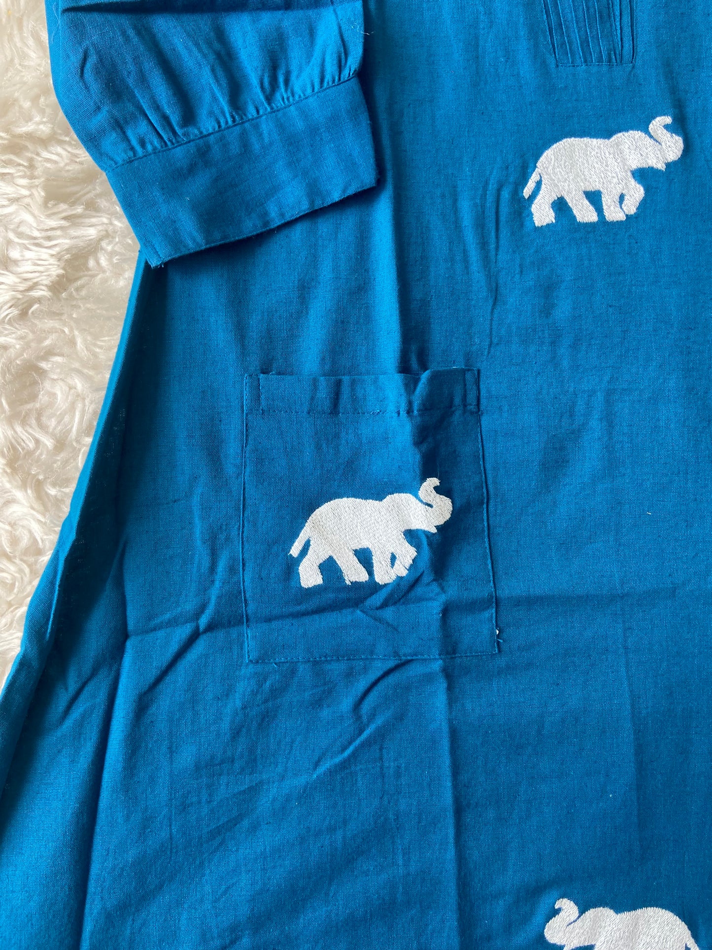Elephant A-line Kurti Plazo Set