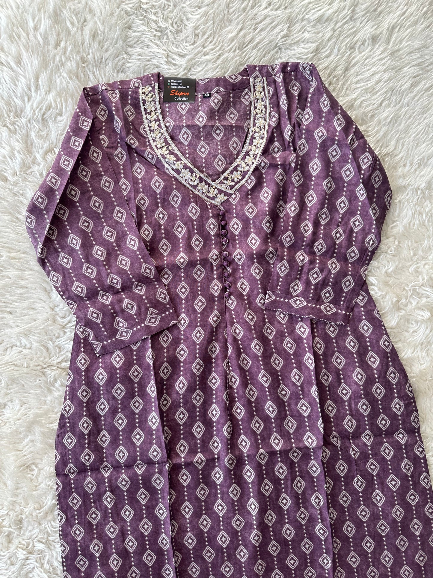 Pure Muslin Silk kurti