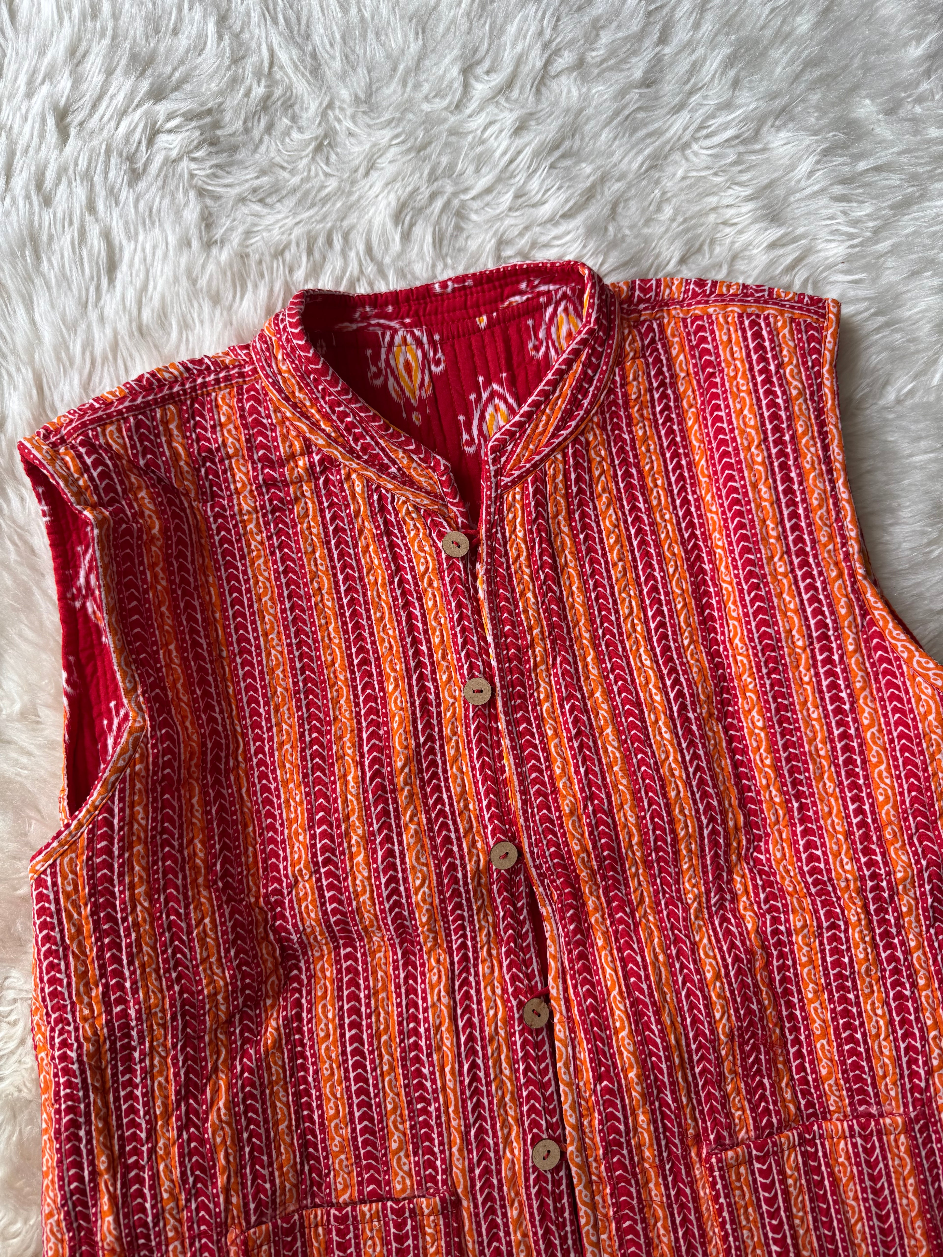 Reversible Quilted Sleevesless Jacket