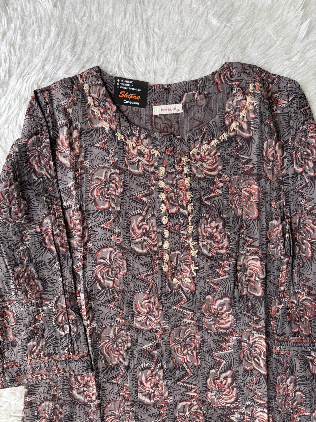 Premium Cotton Handblock Kurti