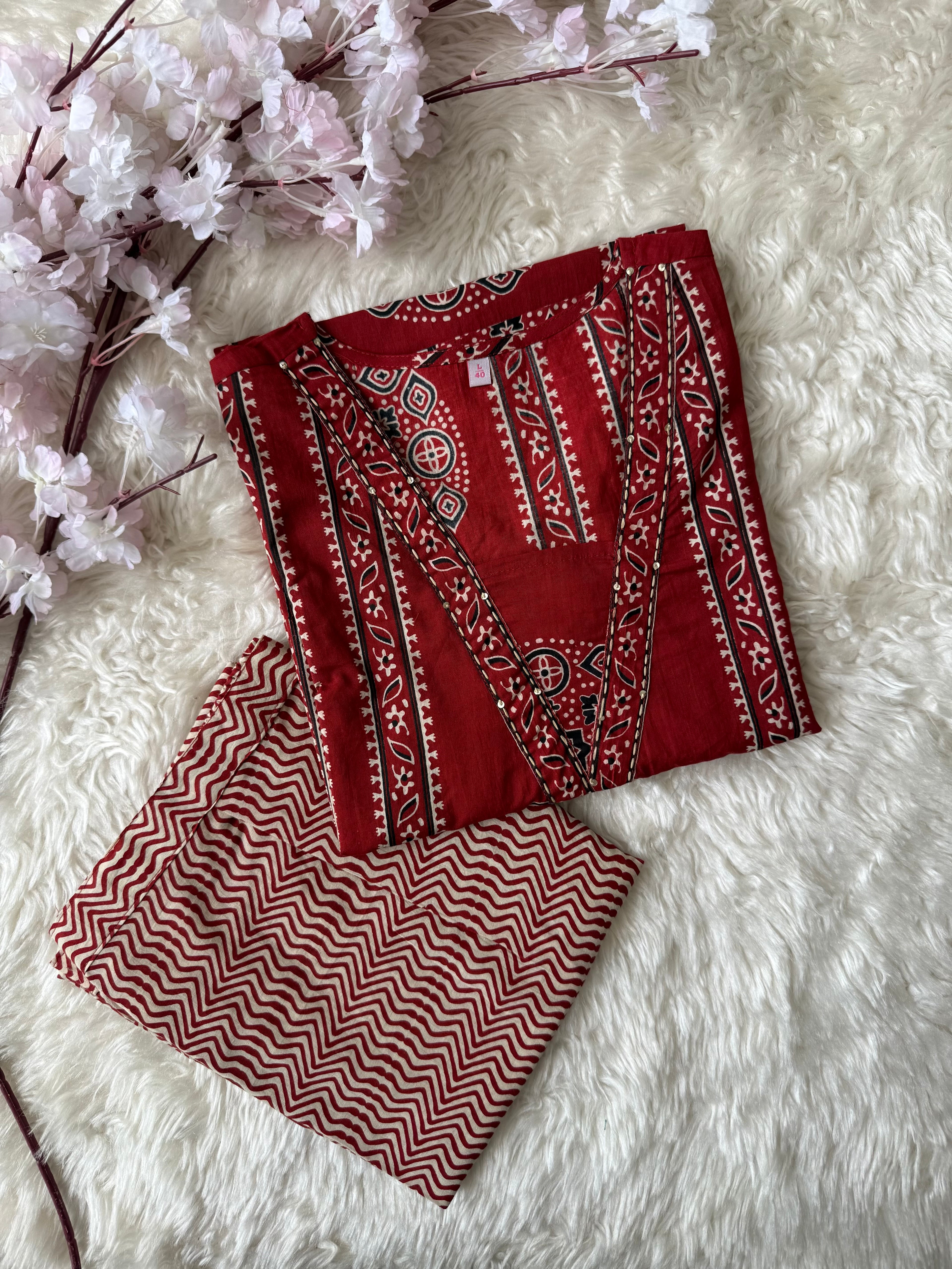 Premium Cotton Kurti Pant Set