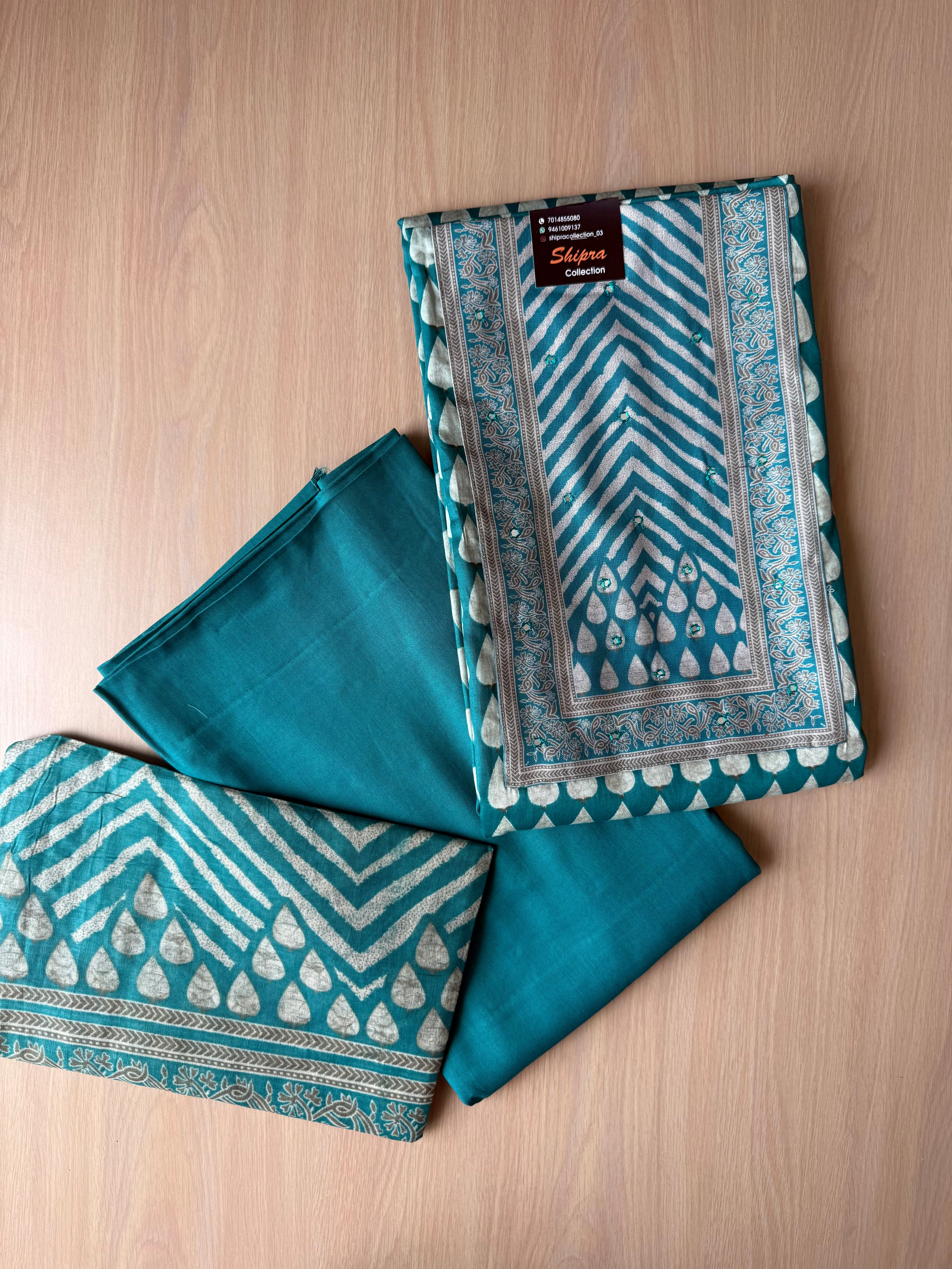Premium Cotton Unstitched Set