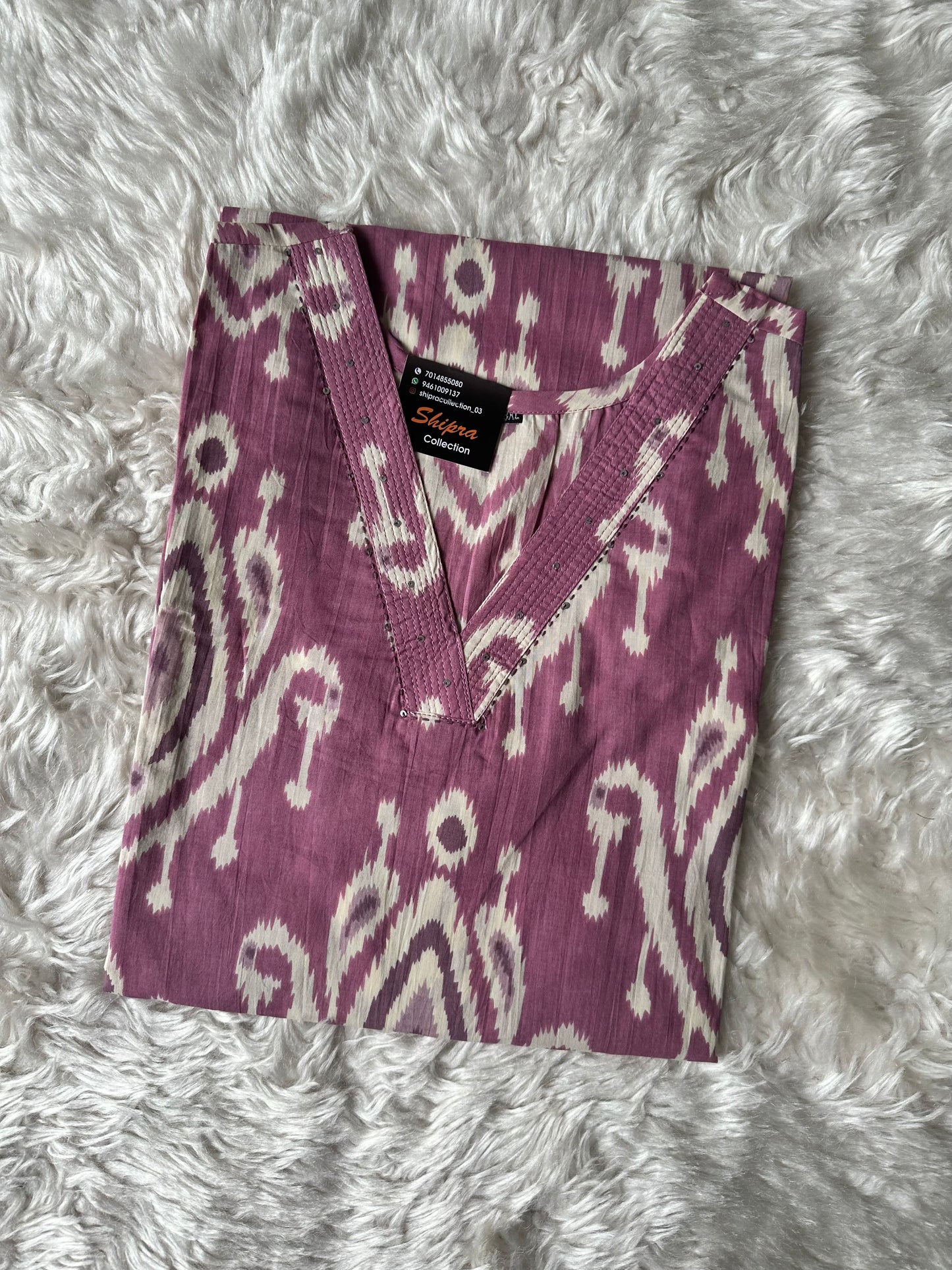 Premium Cotton V neck Kurti