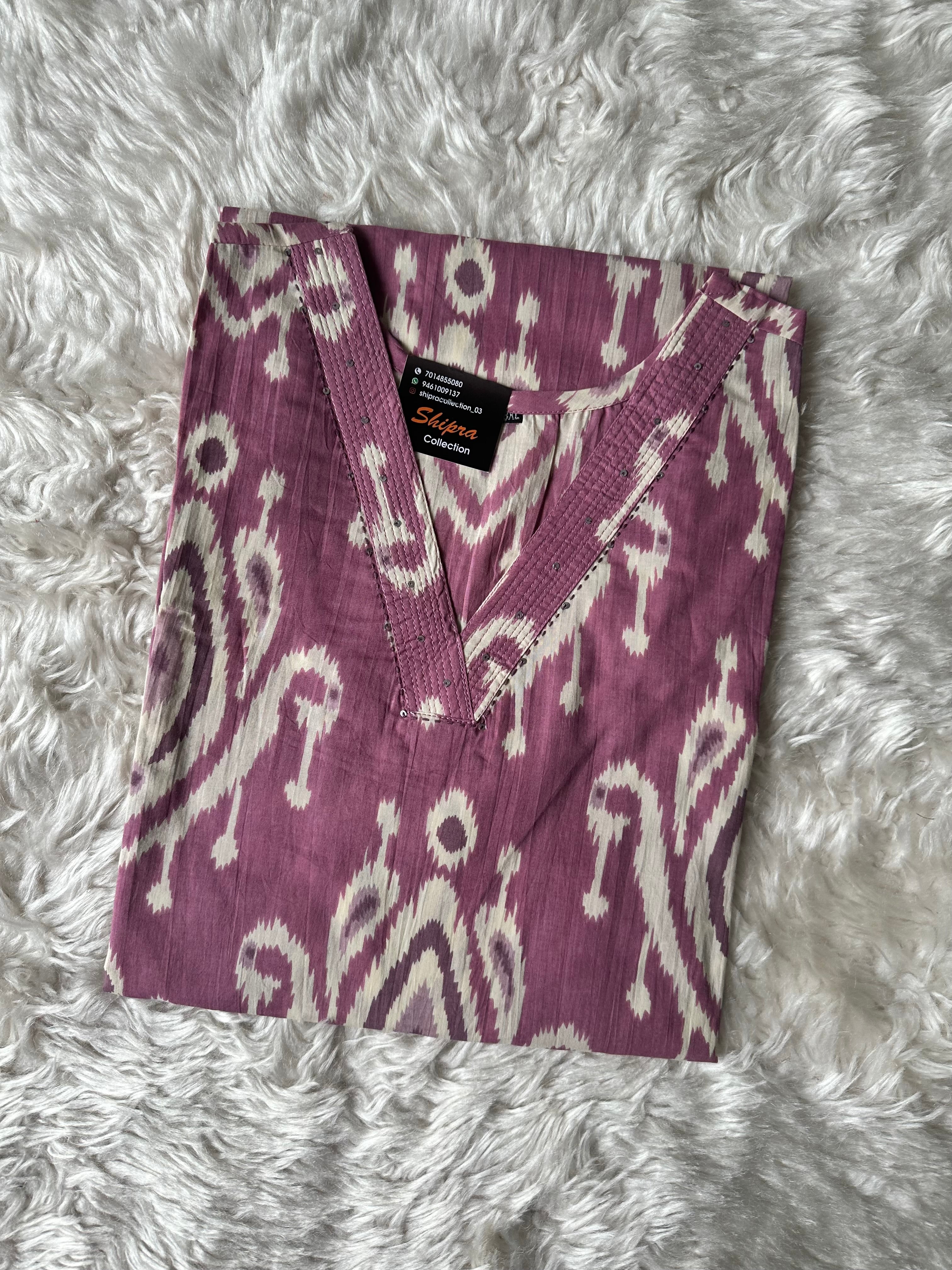 Premium Cotton V neck Kurti