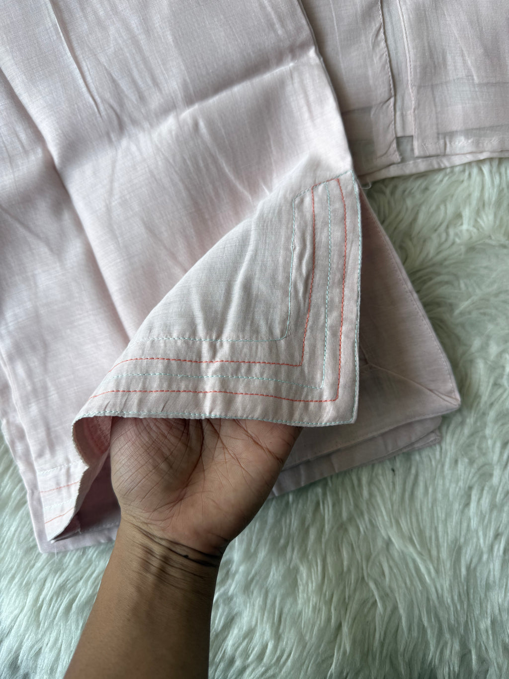 Mul Chanderi Thread work Co-ord Set